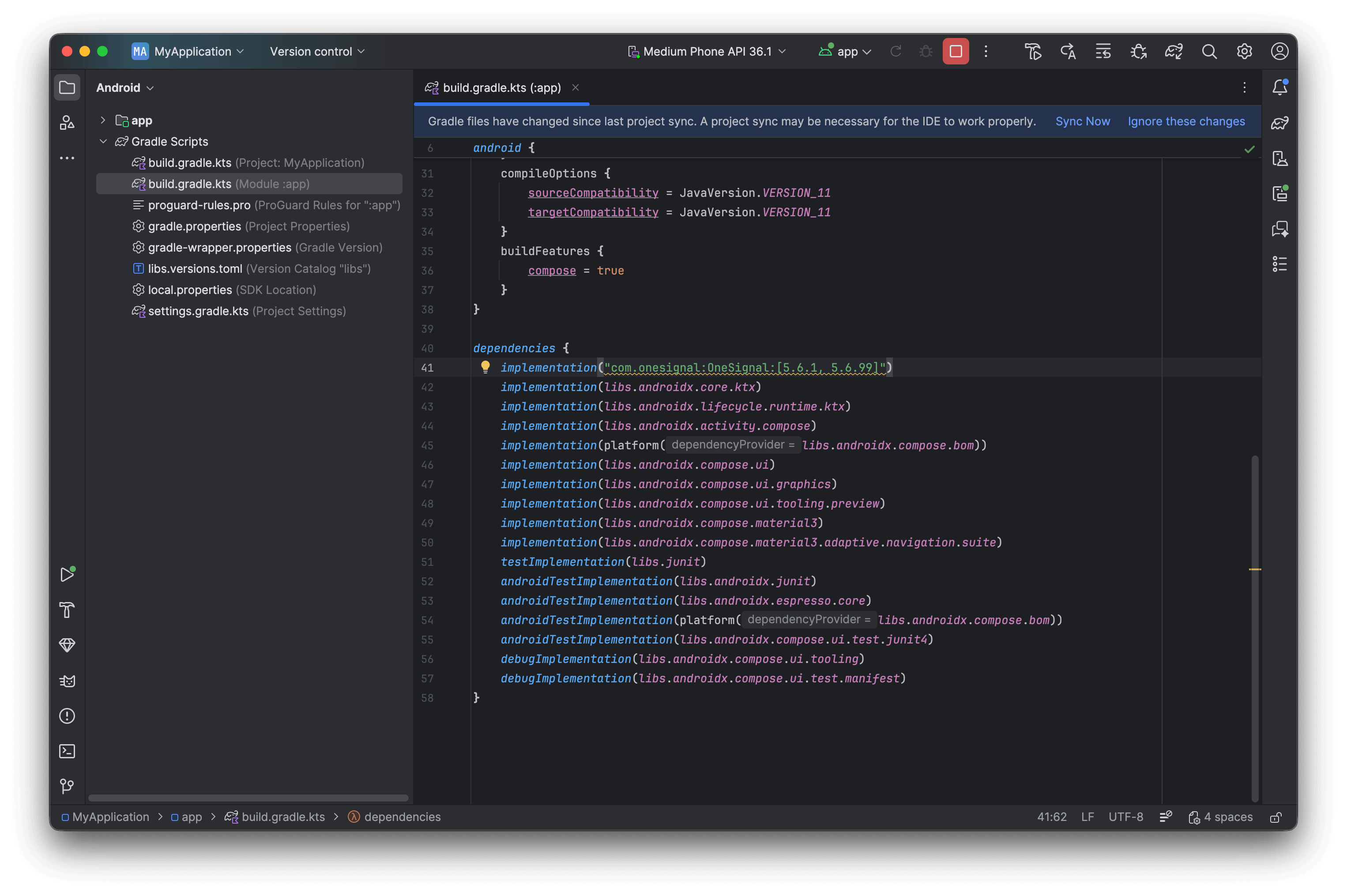 Android SDK setup - OneSignal