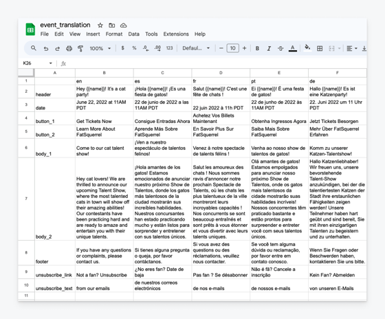 Dynamic Csv Dynamic Content with CSV - OneSignal