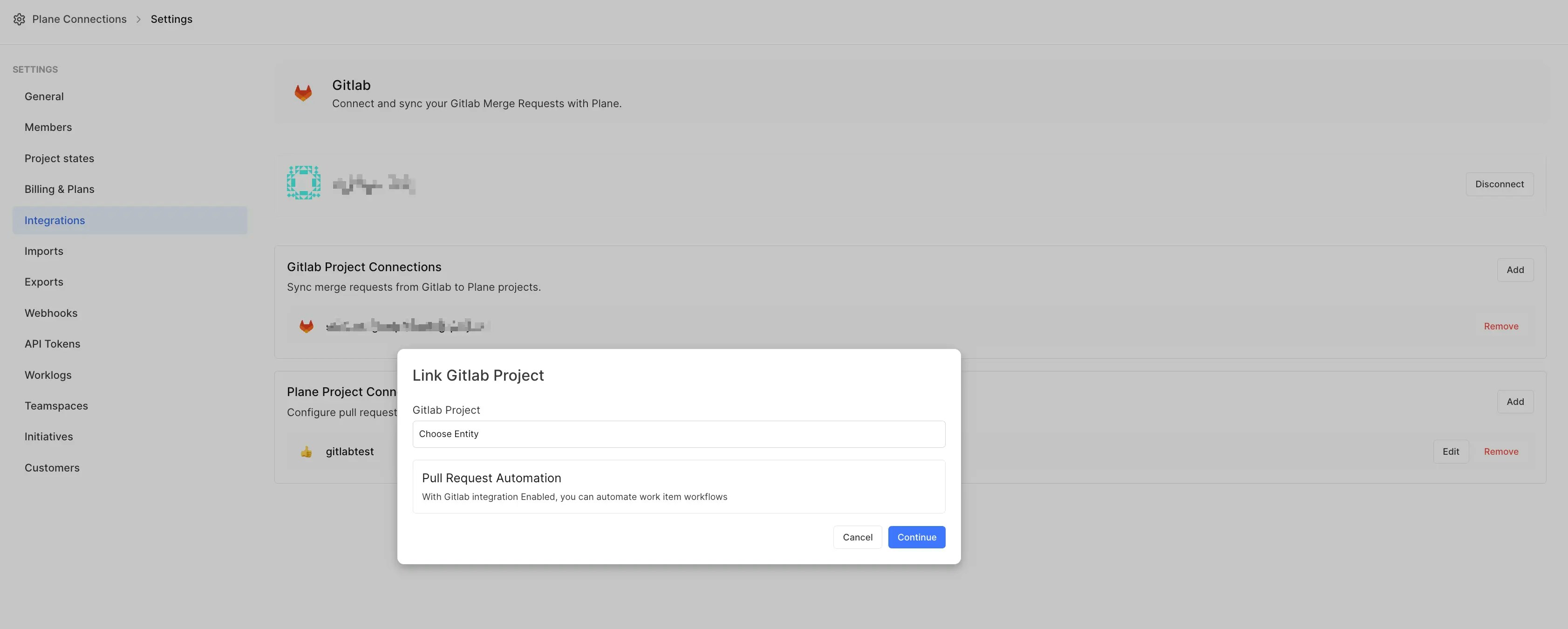 Connect GitLab project
