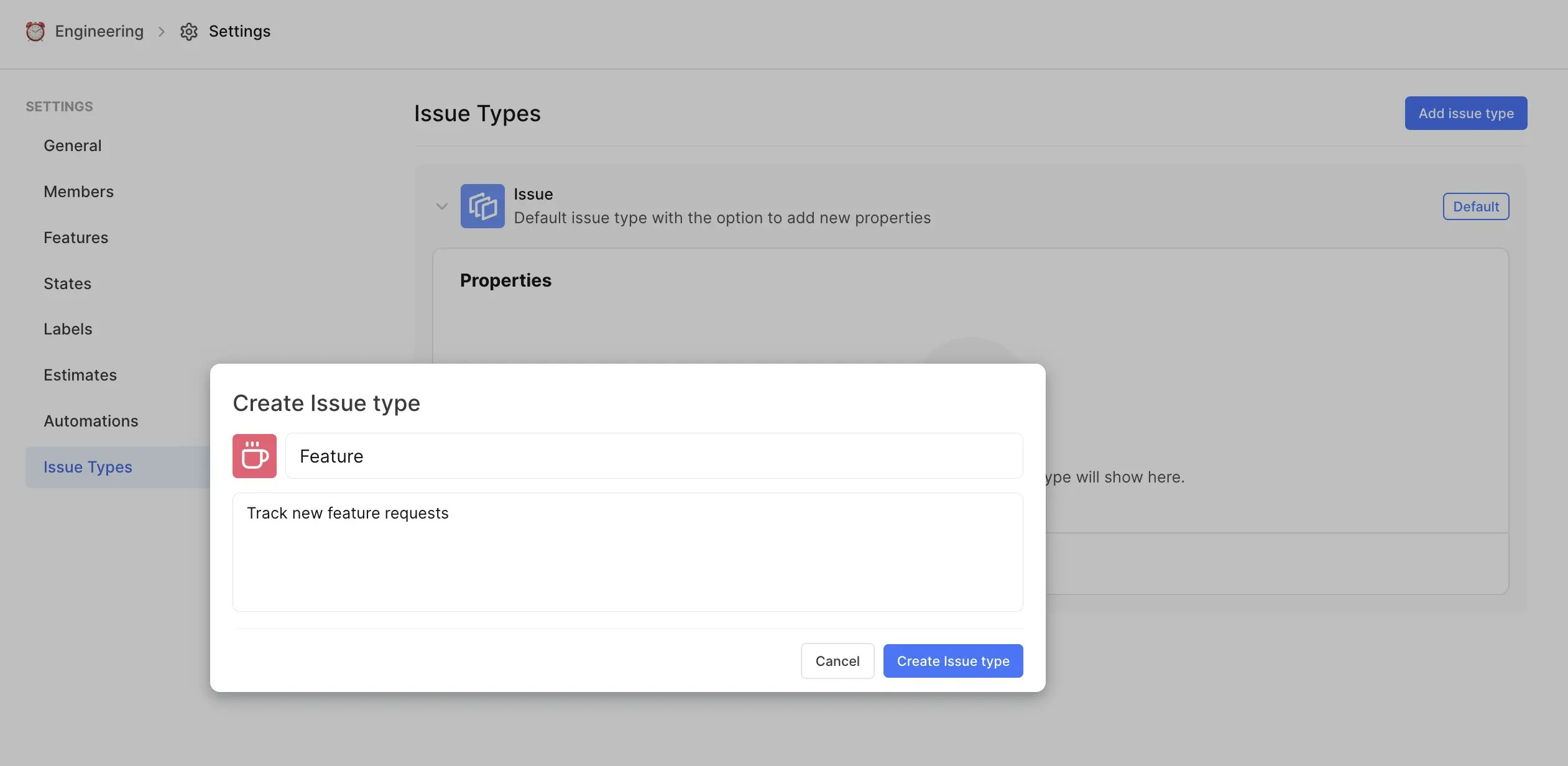 Create work item type
