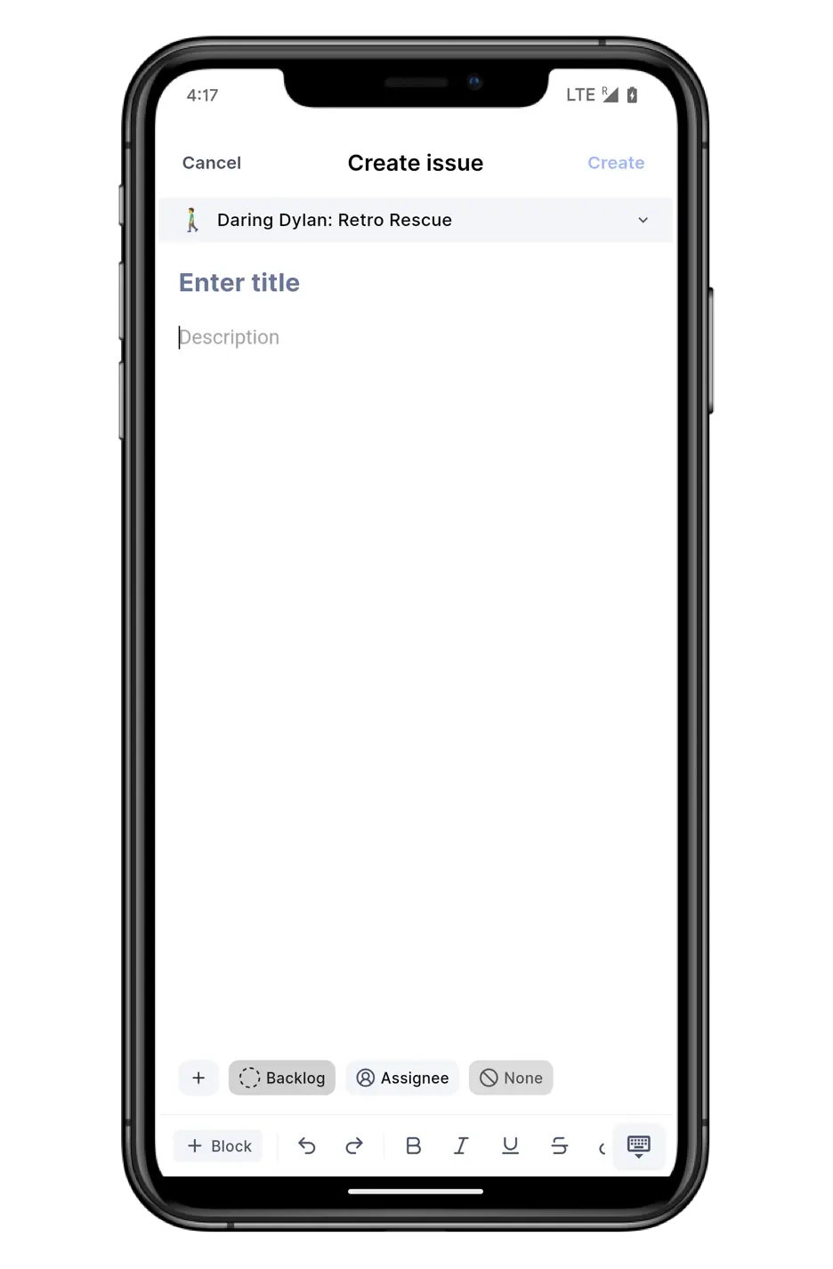 Create work item