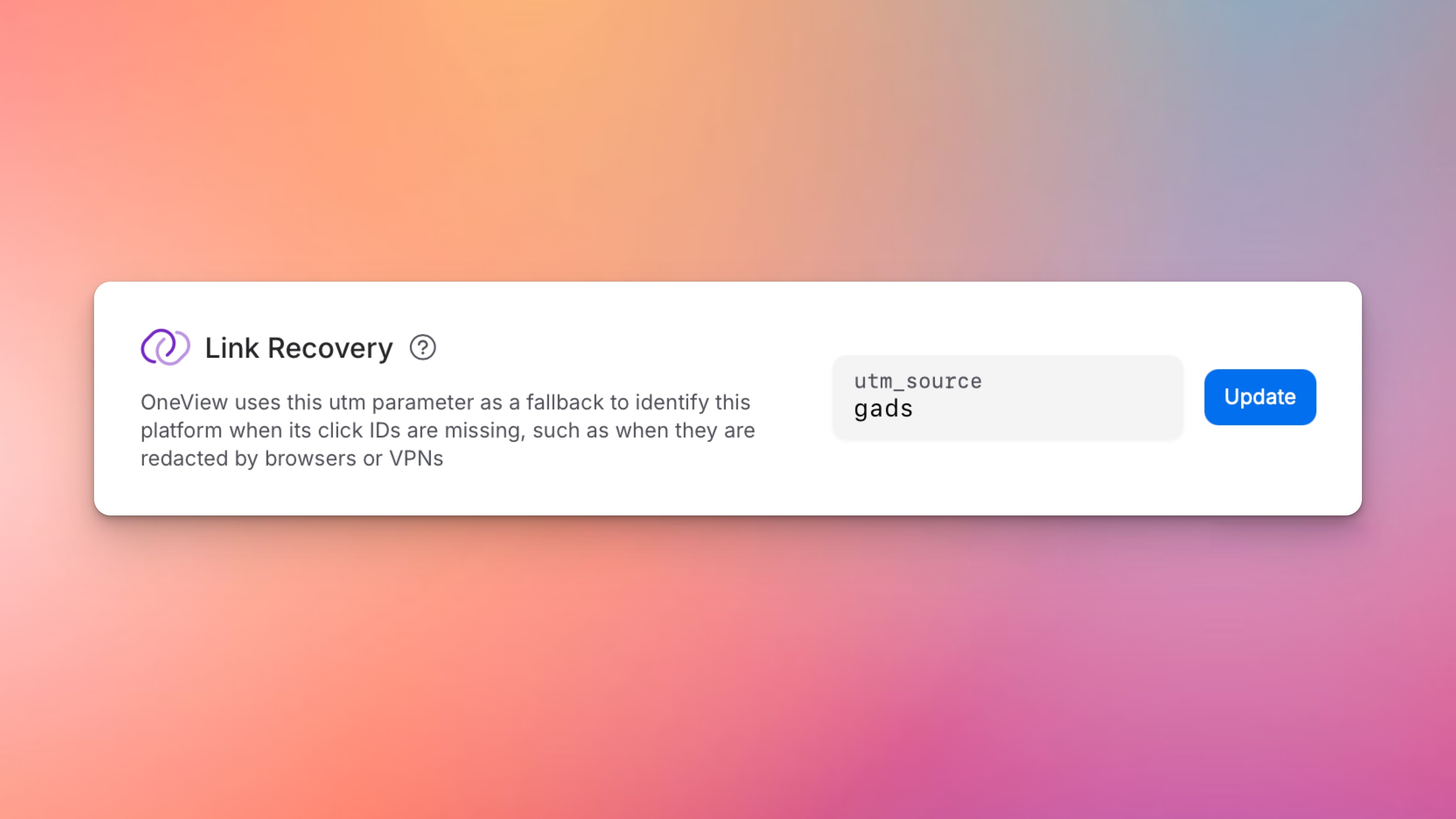 Integration UTM Fallback Configuration