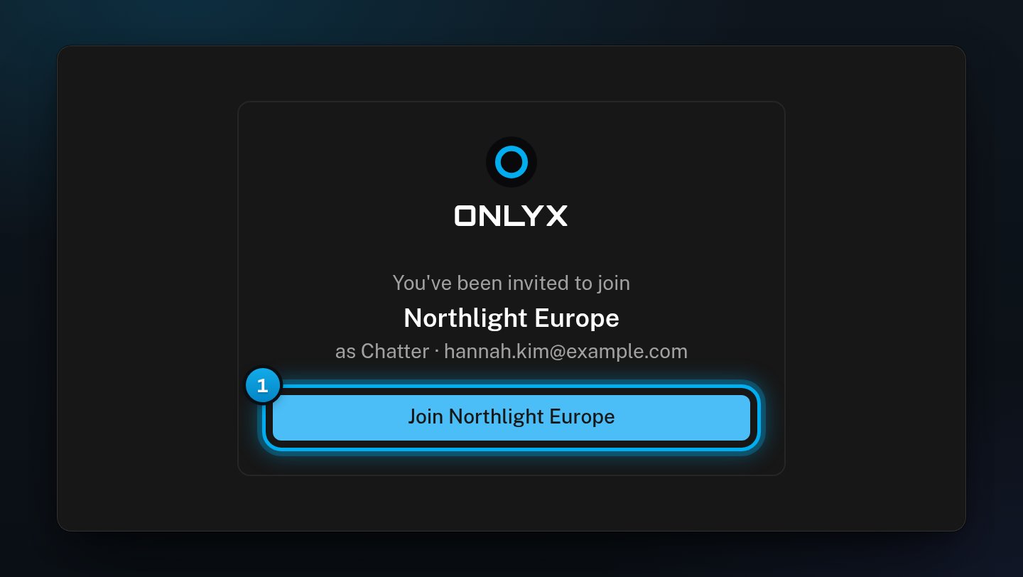 The invite page for a person who is already signed in, with one button to join the workspace