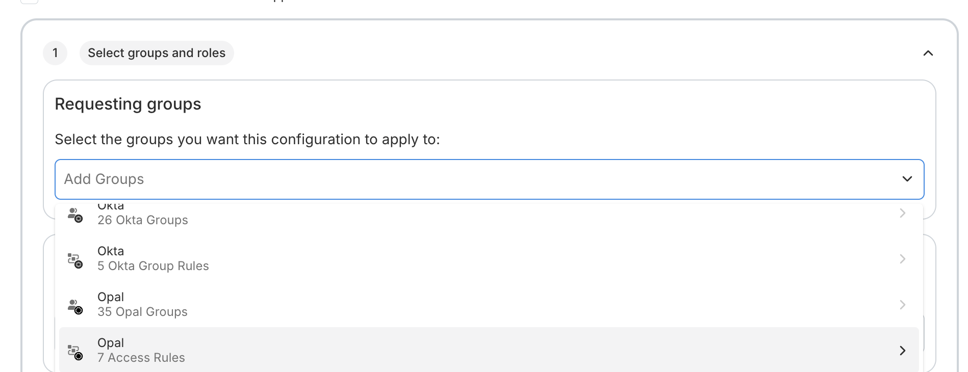 In this example, the selected user is not included in the access rule because their tags satisfy the EXCEPT condition.