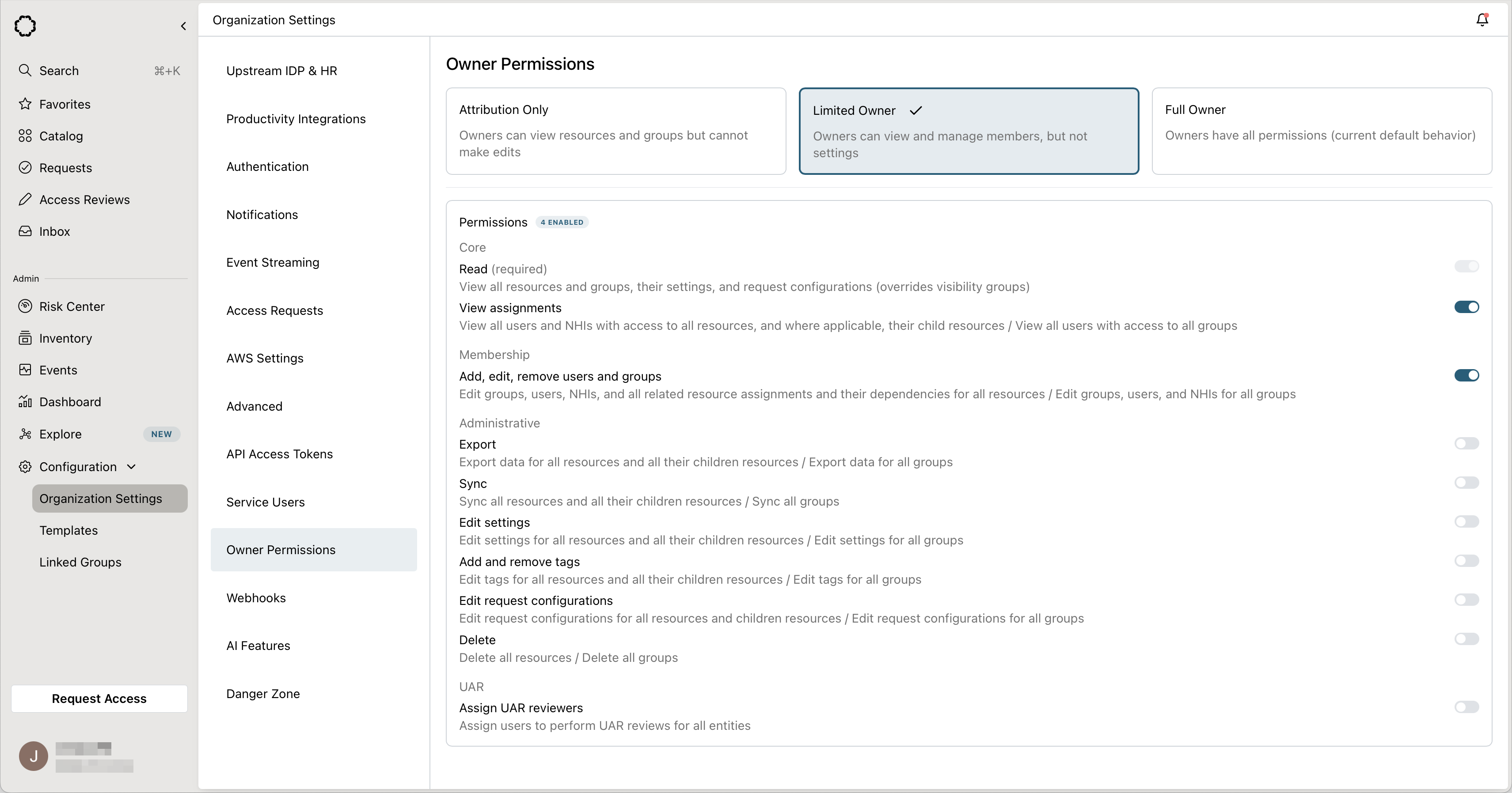 Owner Permissions - Opal Security Docs