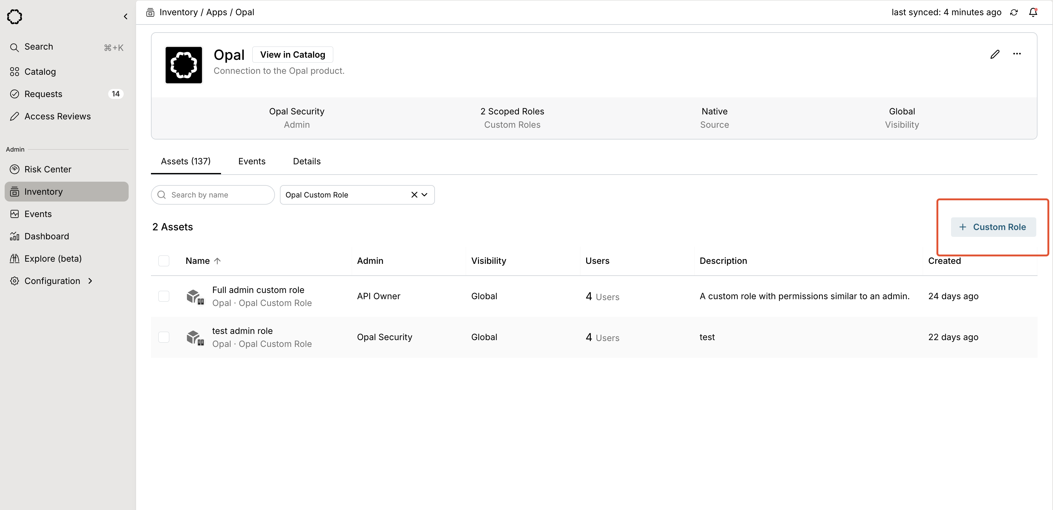 Custom Opal roles - Opal Security Docs