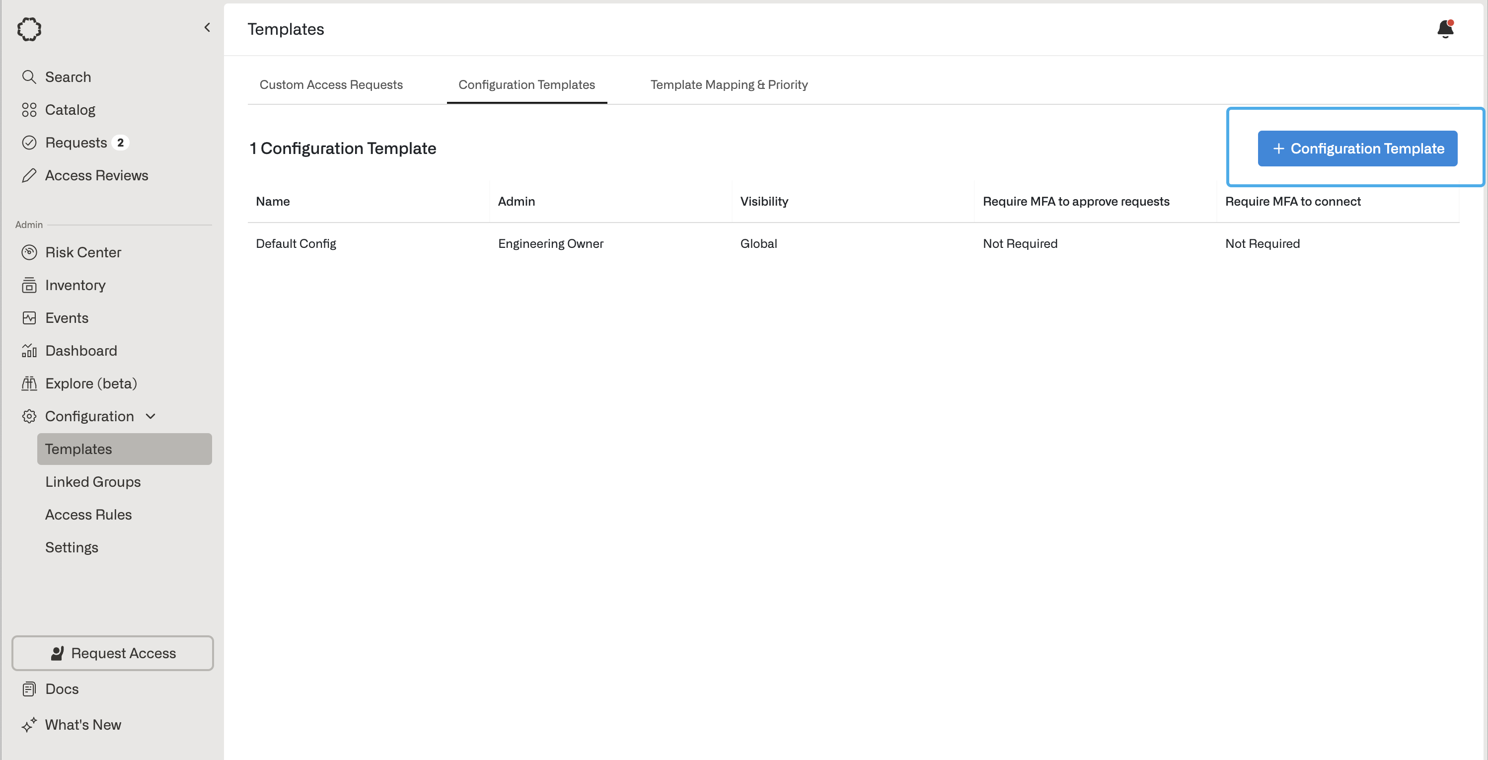 Configuration templates - Opal Security Docs