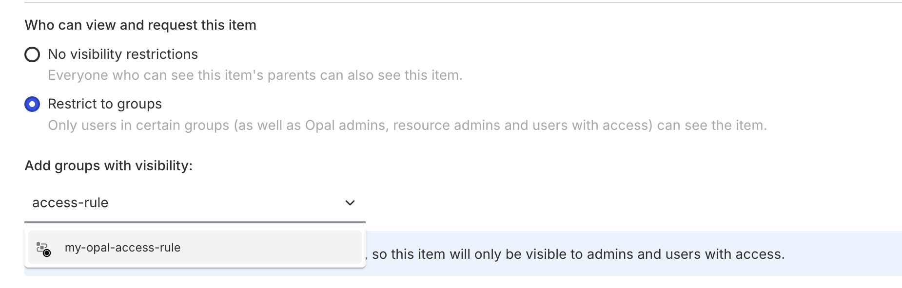 In this example, the selected user is not included in the access rule because their tags satisfy the EXCEPT condition.