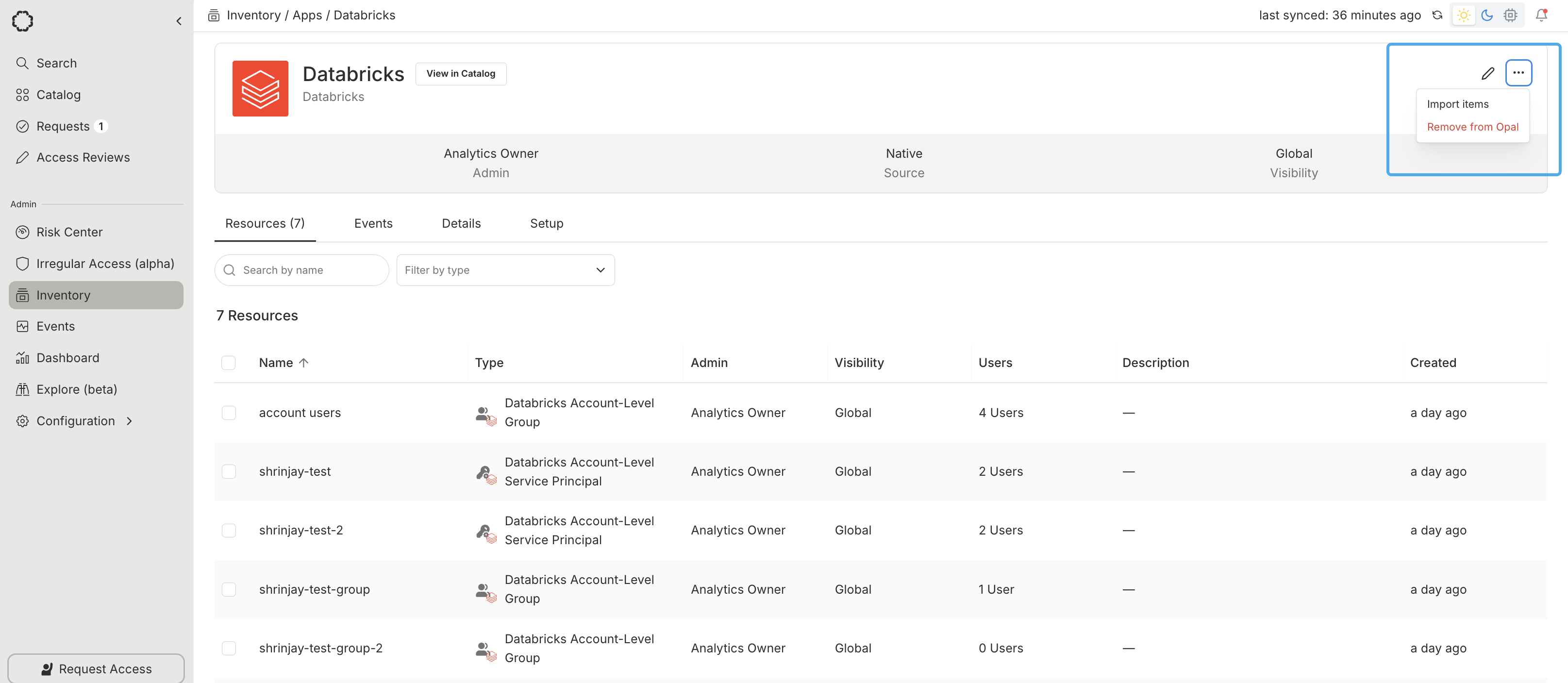 Databricks - Opal Security Docs