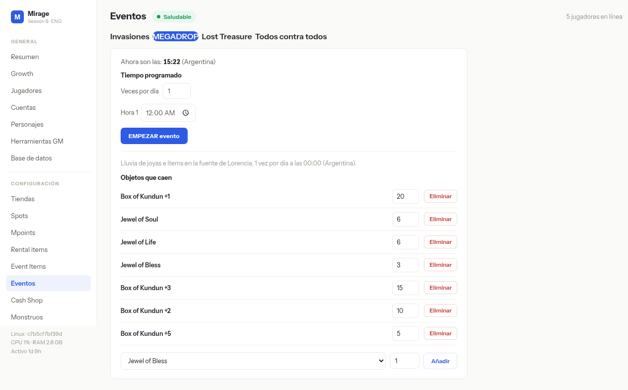 Eventos — MEGADROP