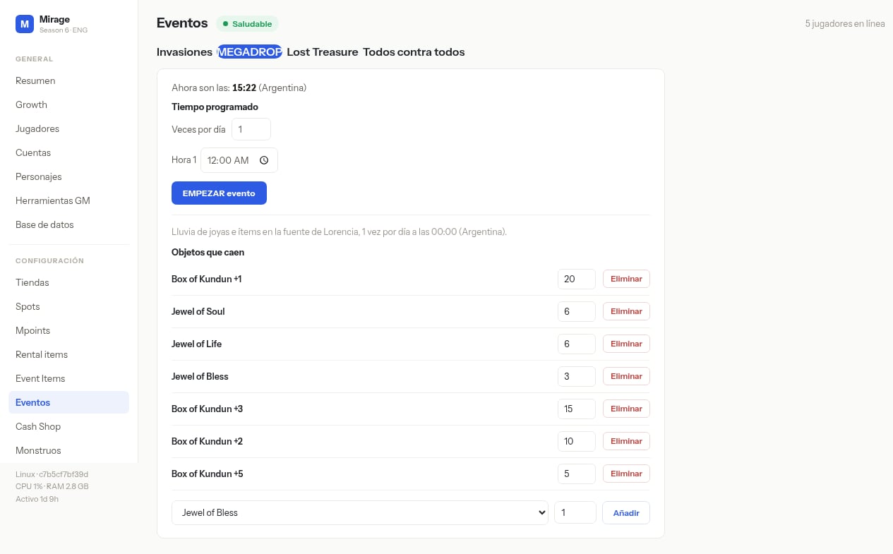 Eventos — MEGADROP