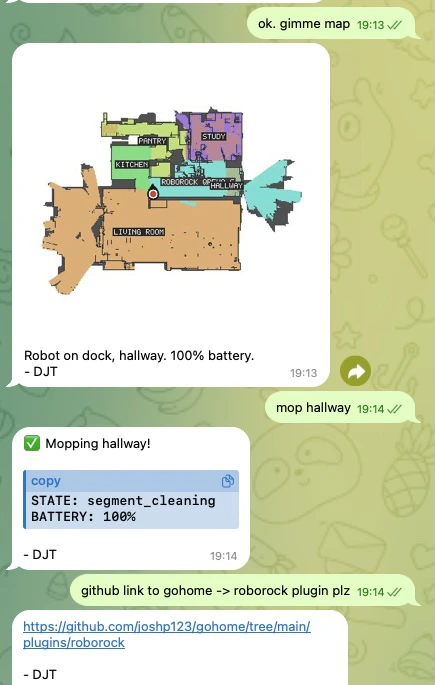 Trạng thái Roborock