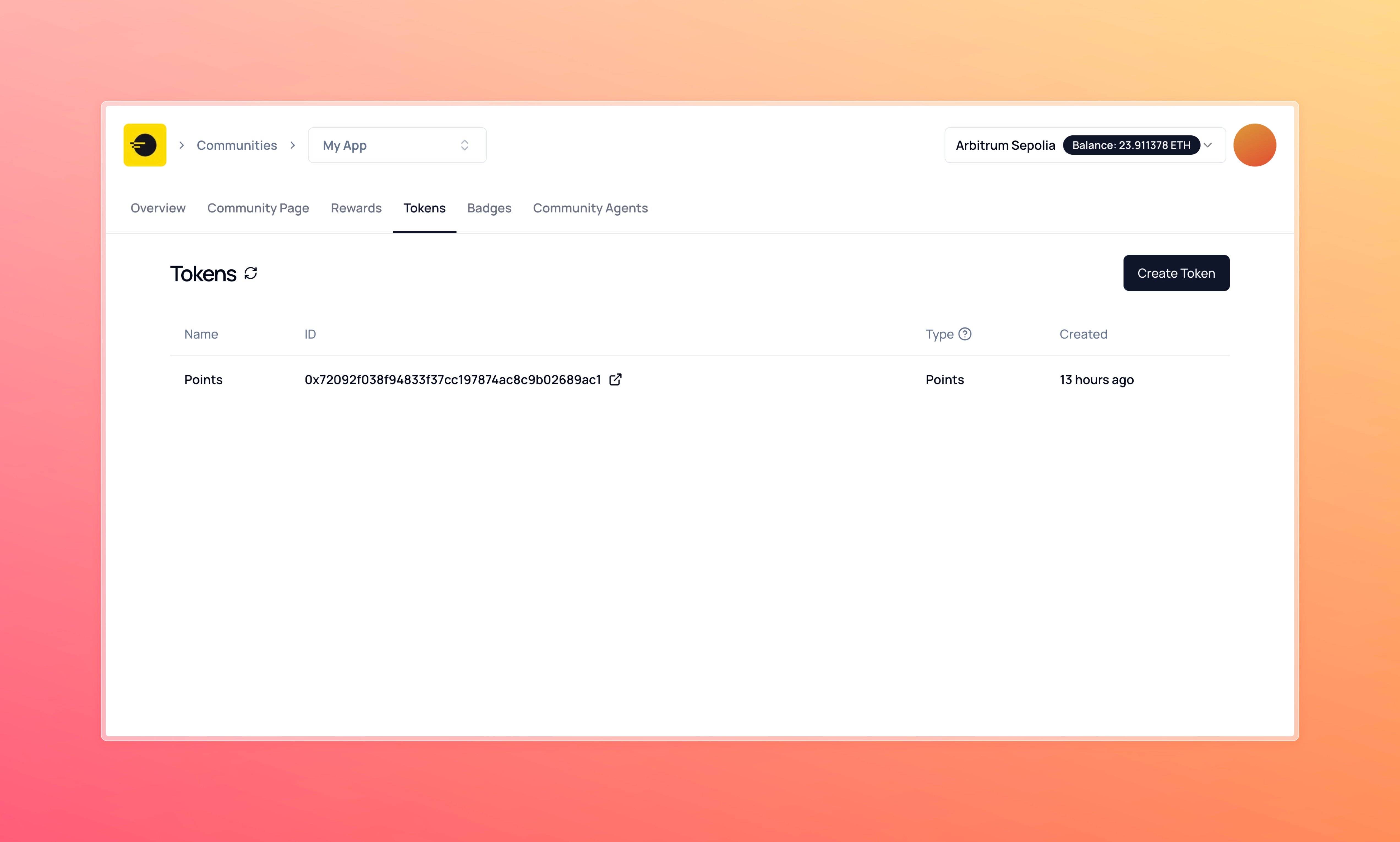 Reward token