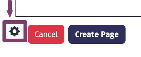 Page Settings Gear