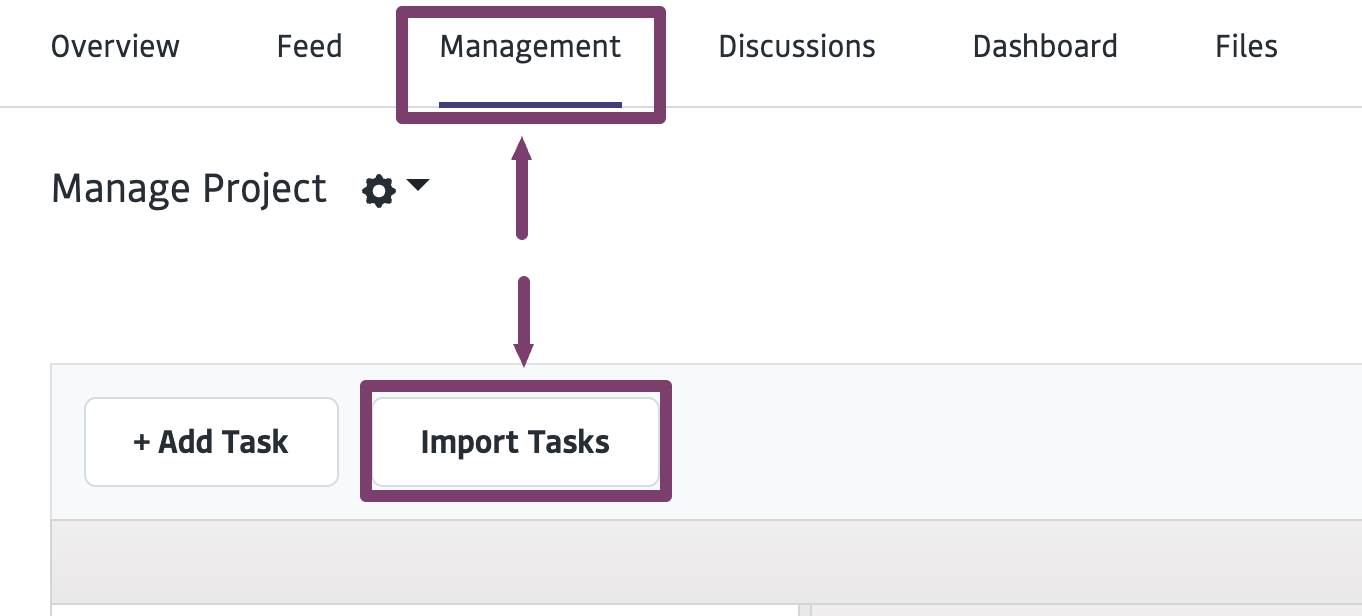 Import Tasks Screen