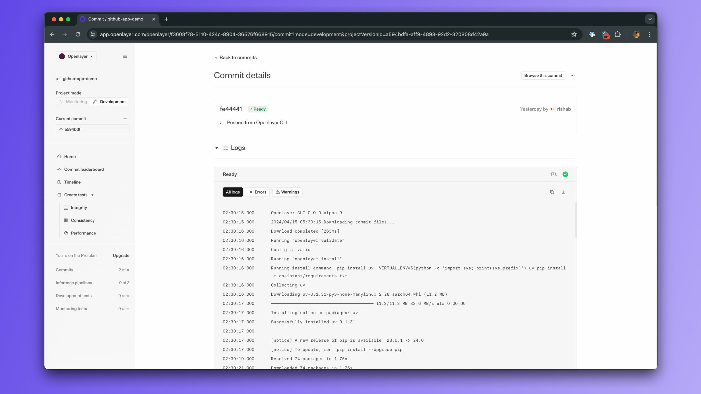 Commit logs