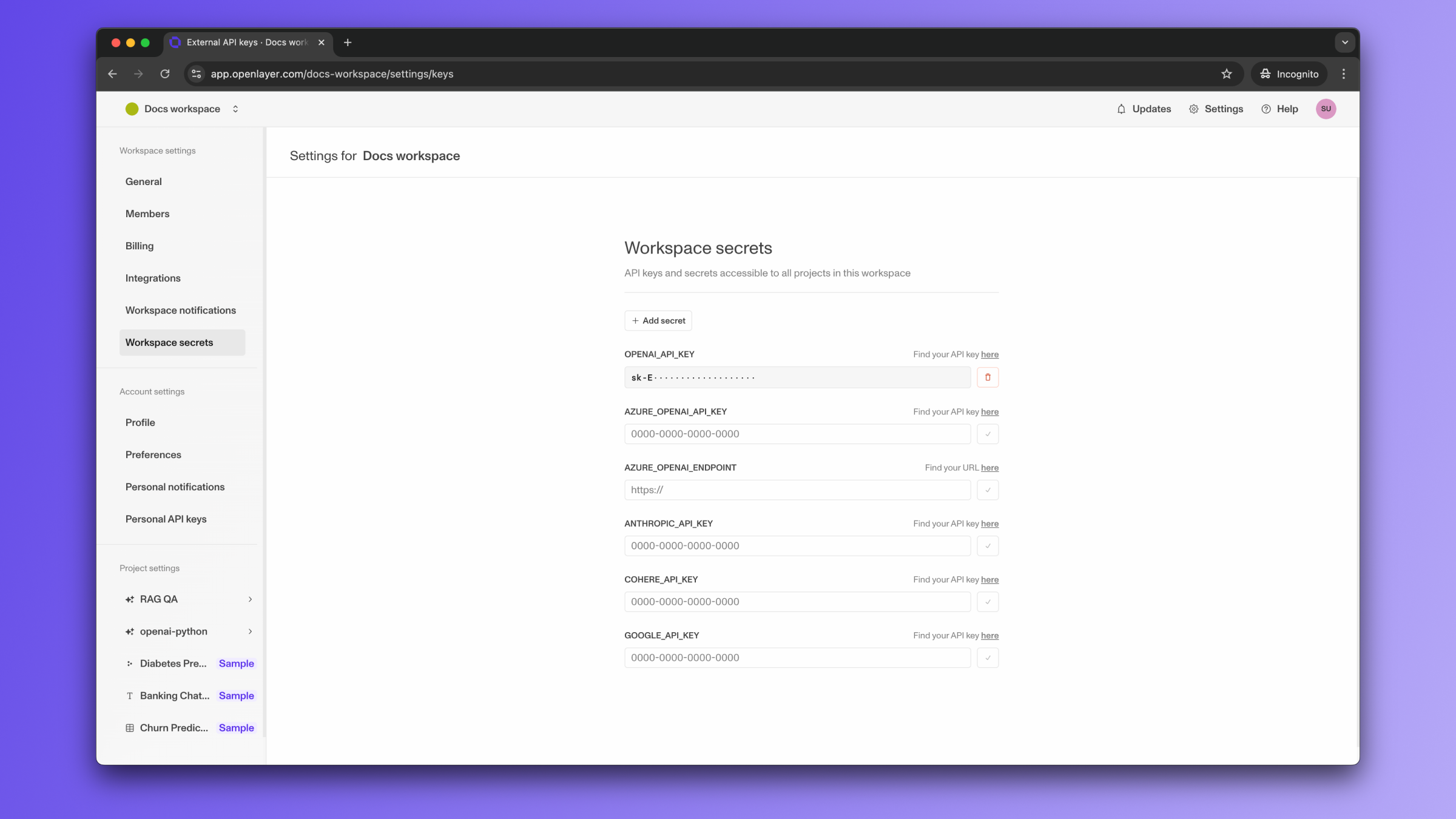 OpenAI secret