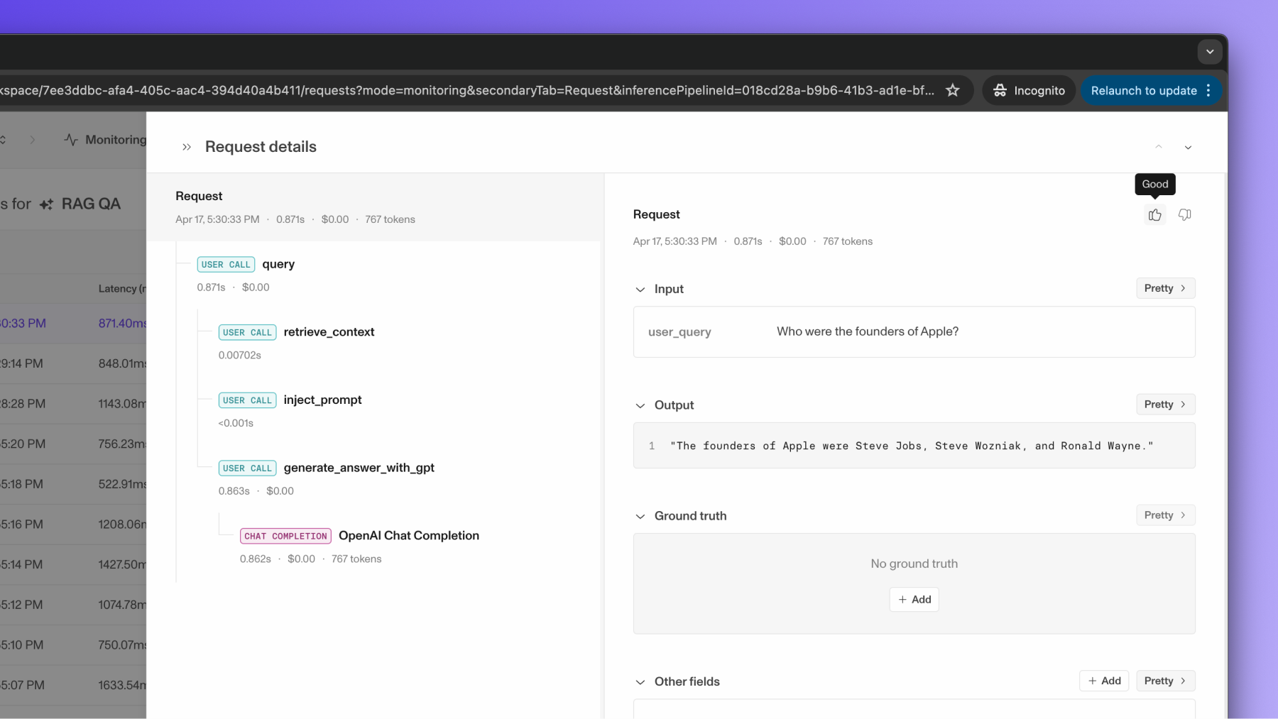 Add feedback