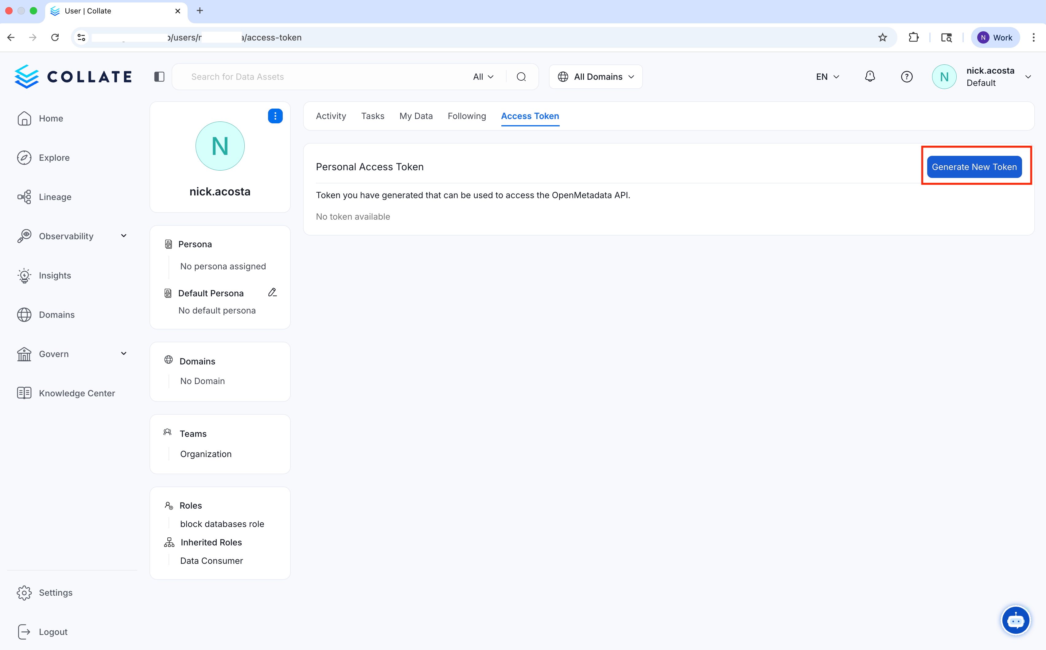 Generate New Token