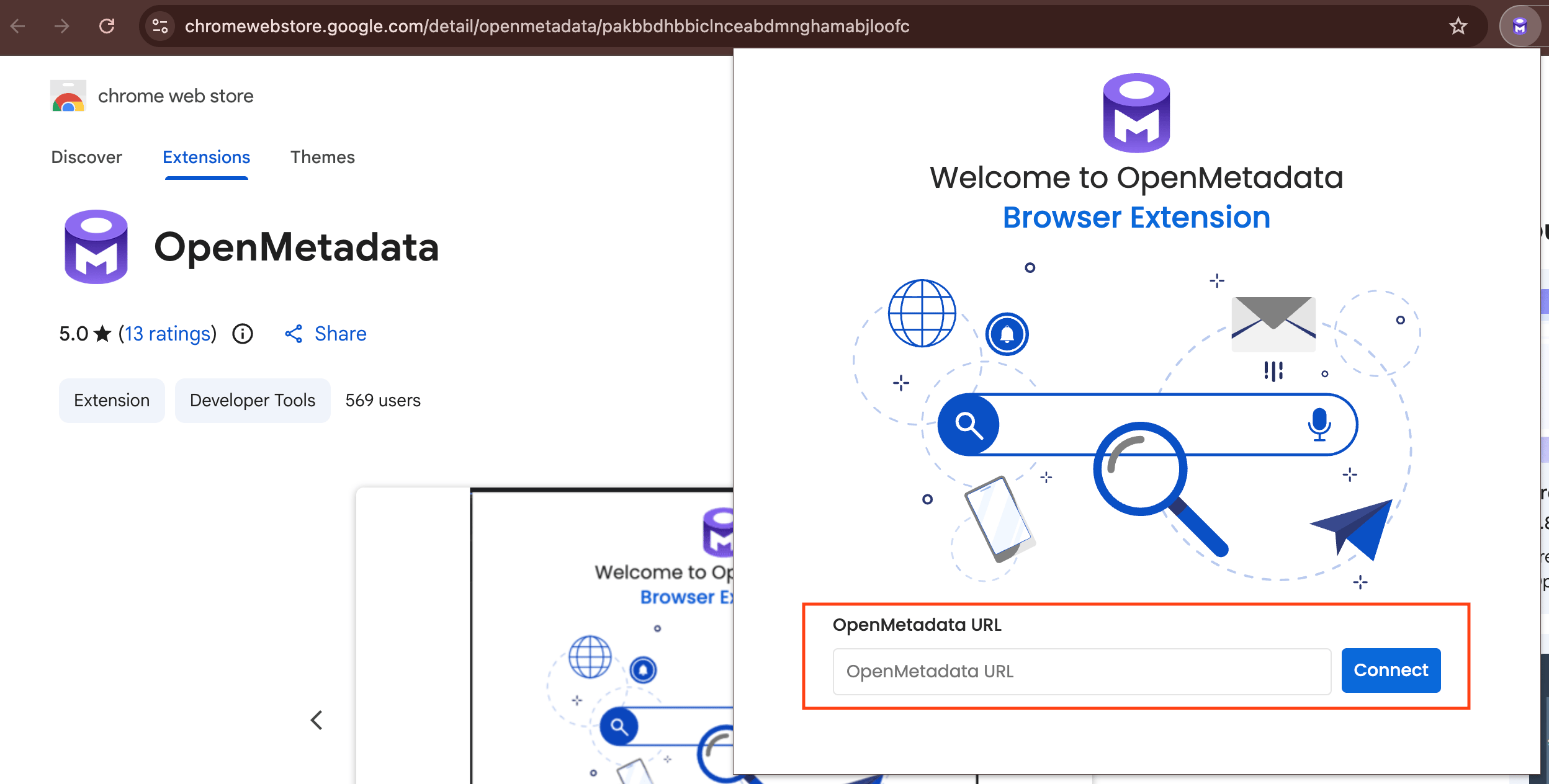 Connecting the OpenMetadata extension to your instance