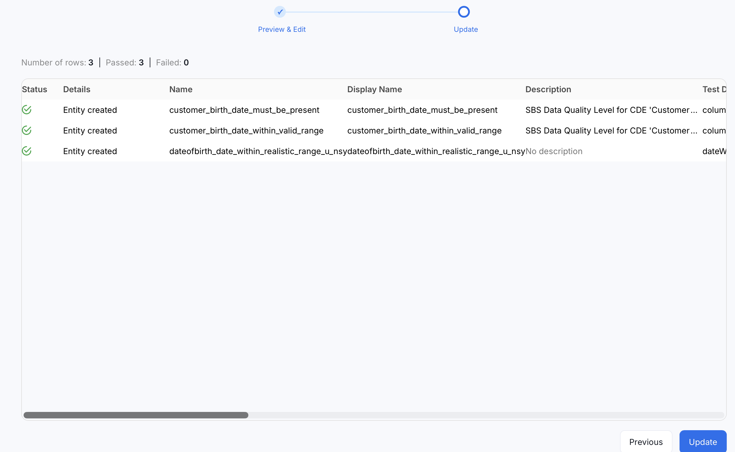Validate changes as a dry run