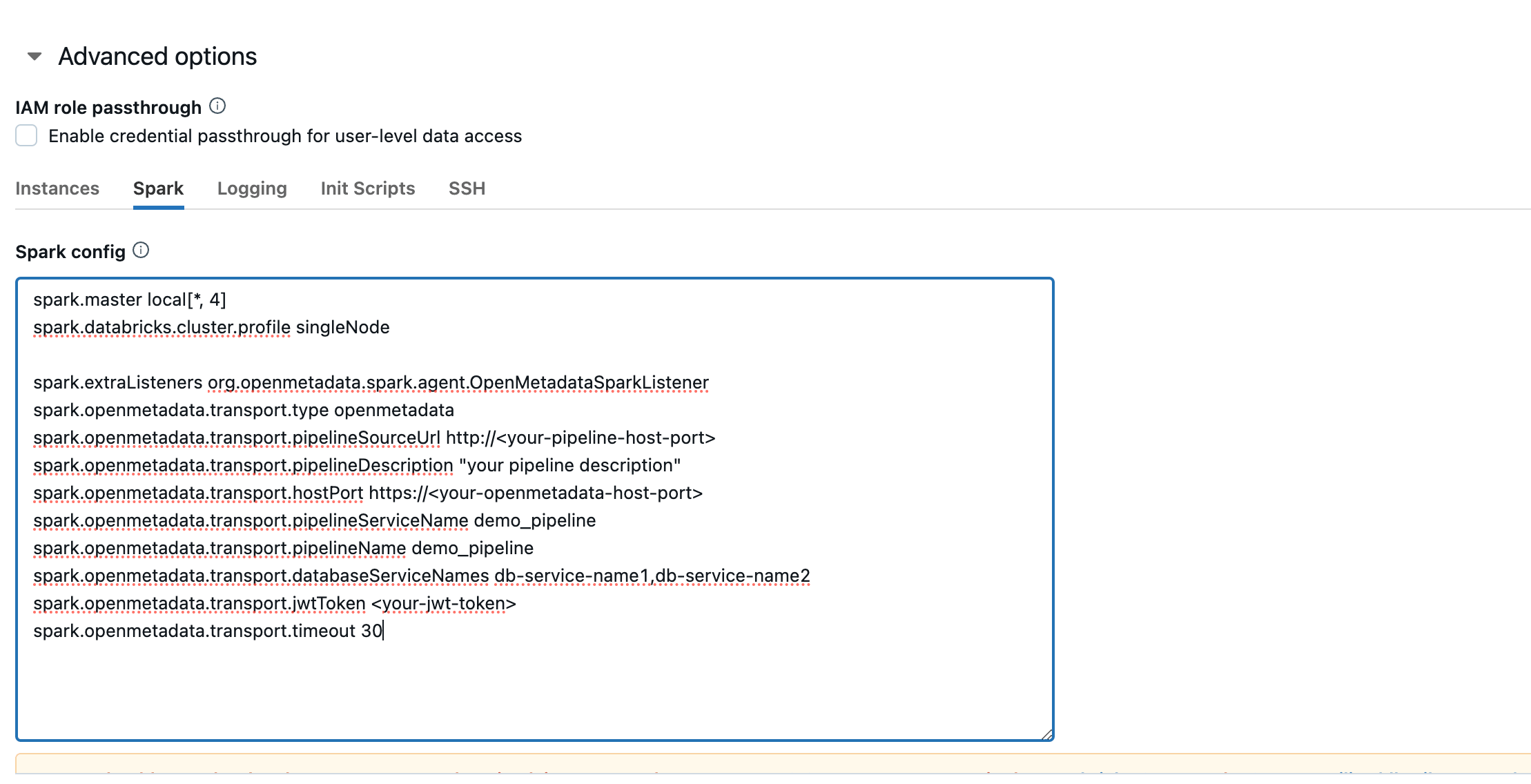 Spark Set Config