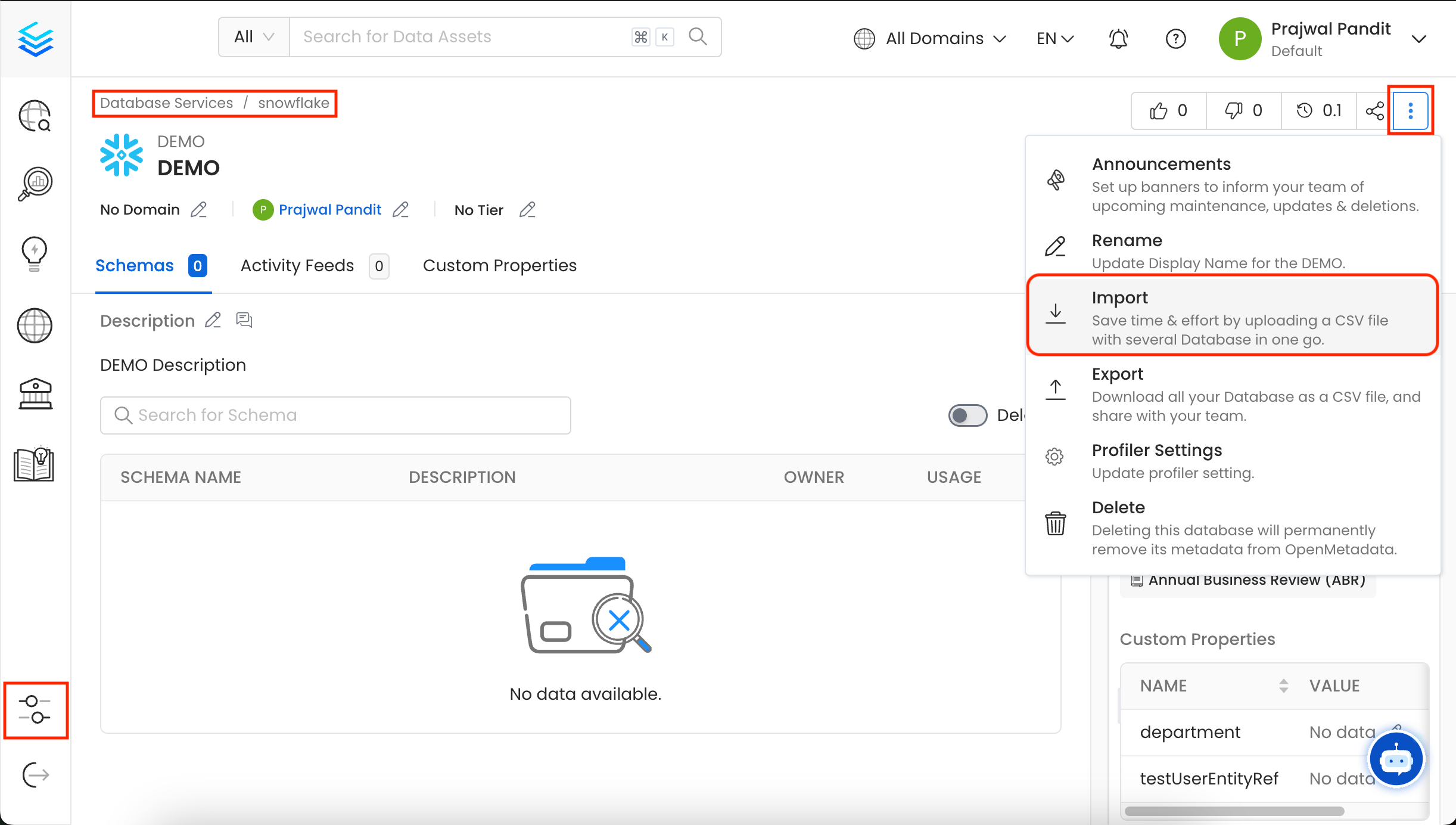 Import a Database