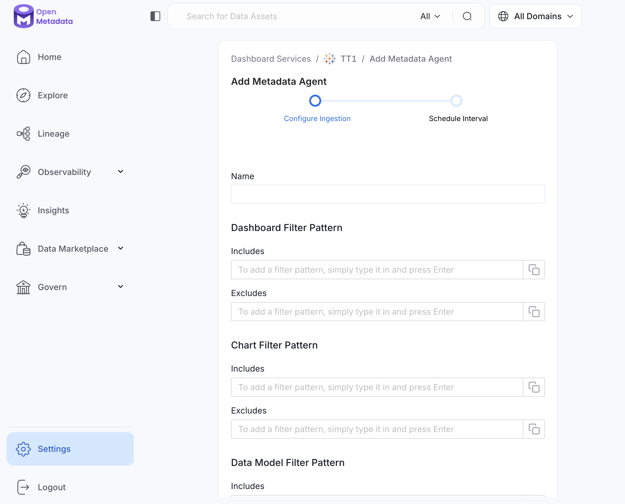 Configure Metadata Ingestion