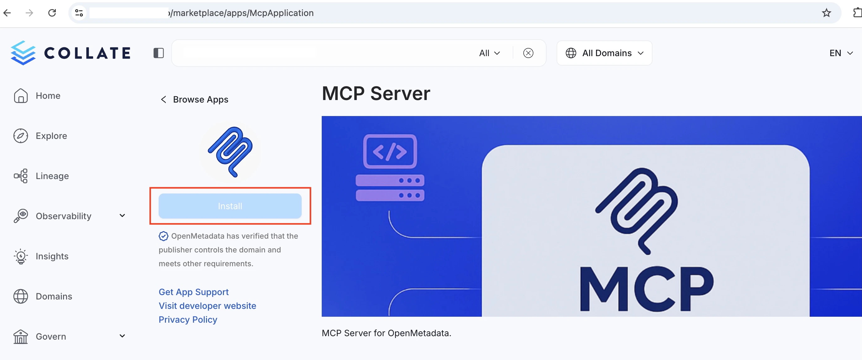 Add MCP app