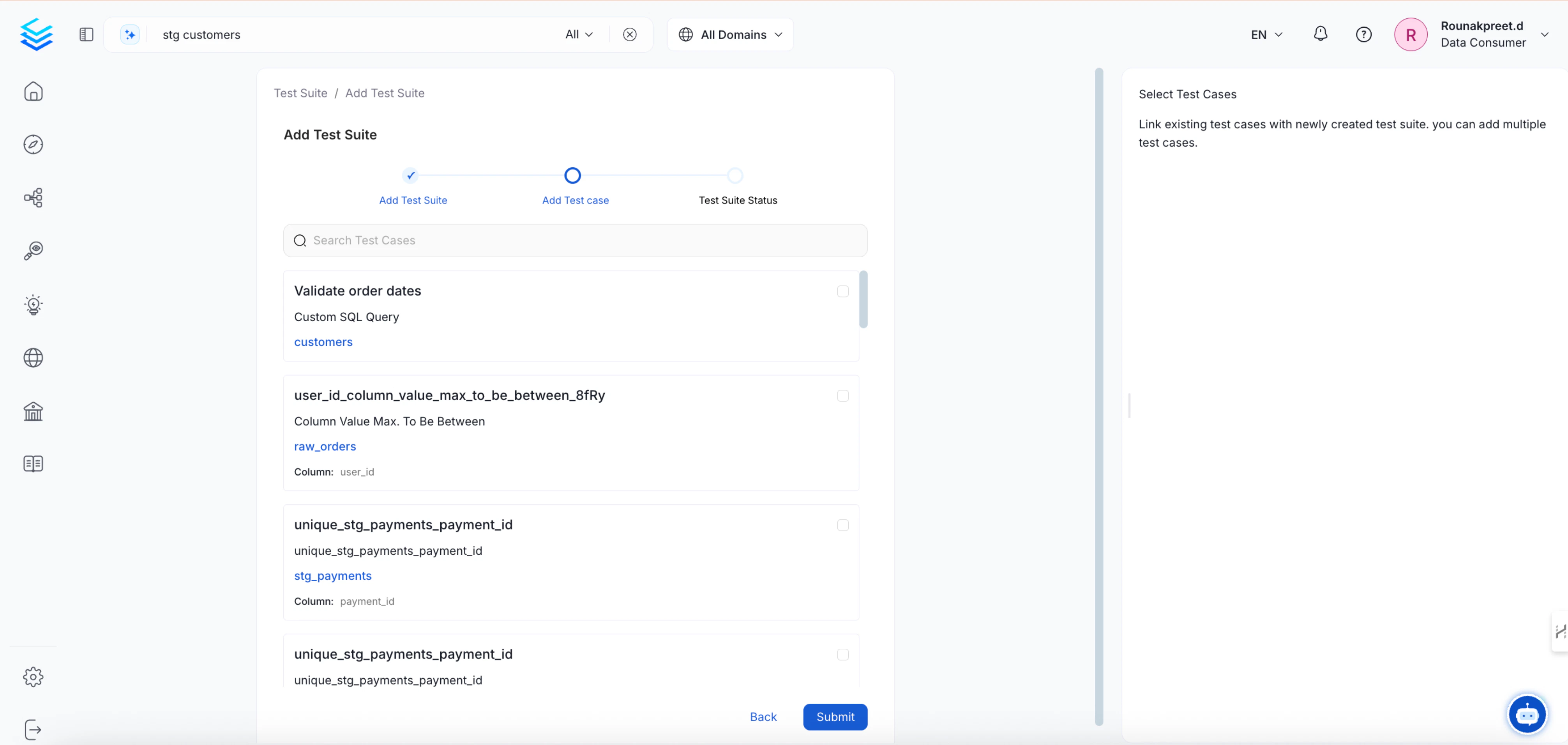 Create test case