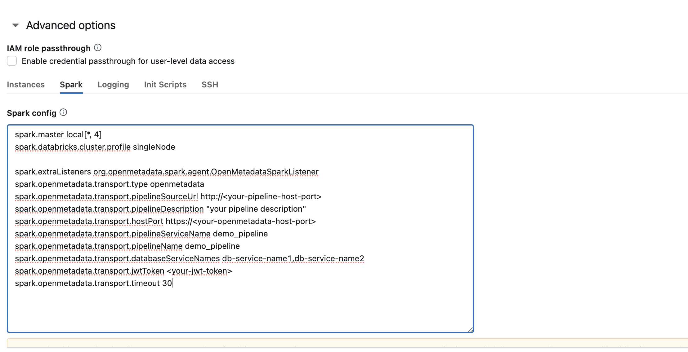 Spark Set Config