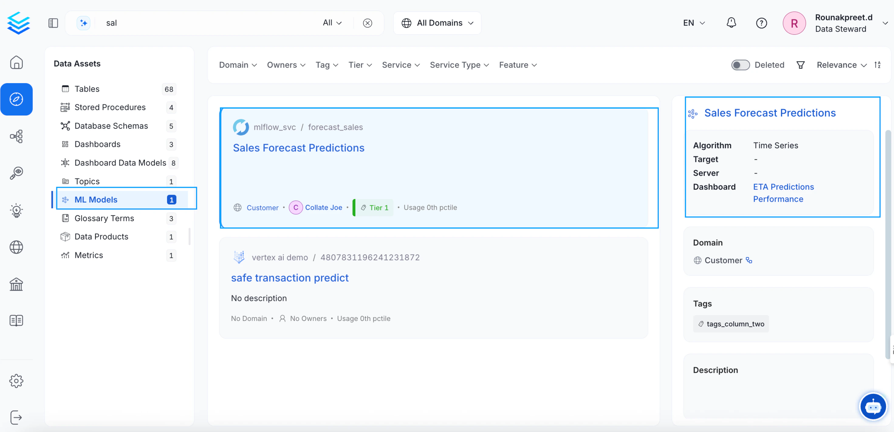 Quick Glance of the ML Model Details