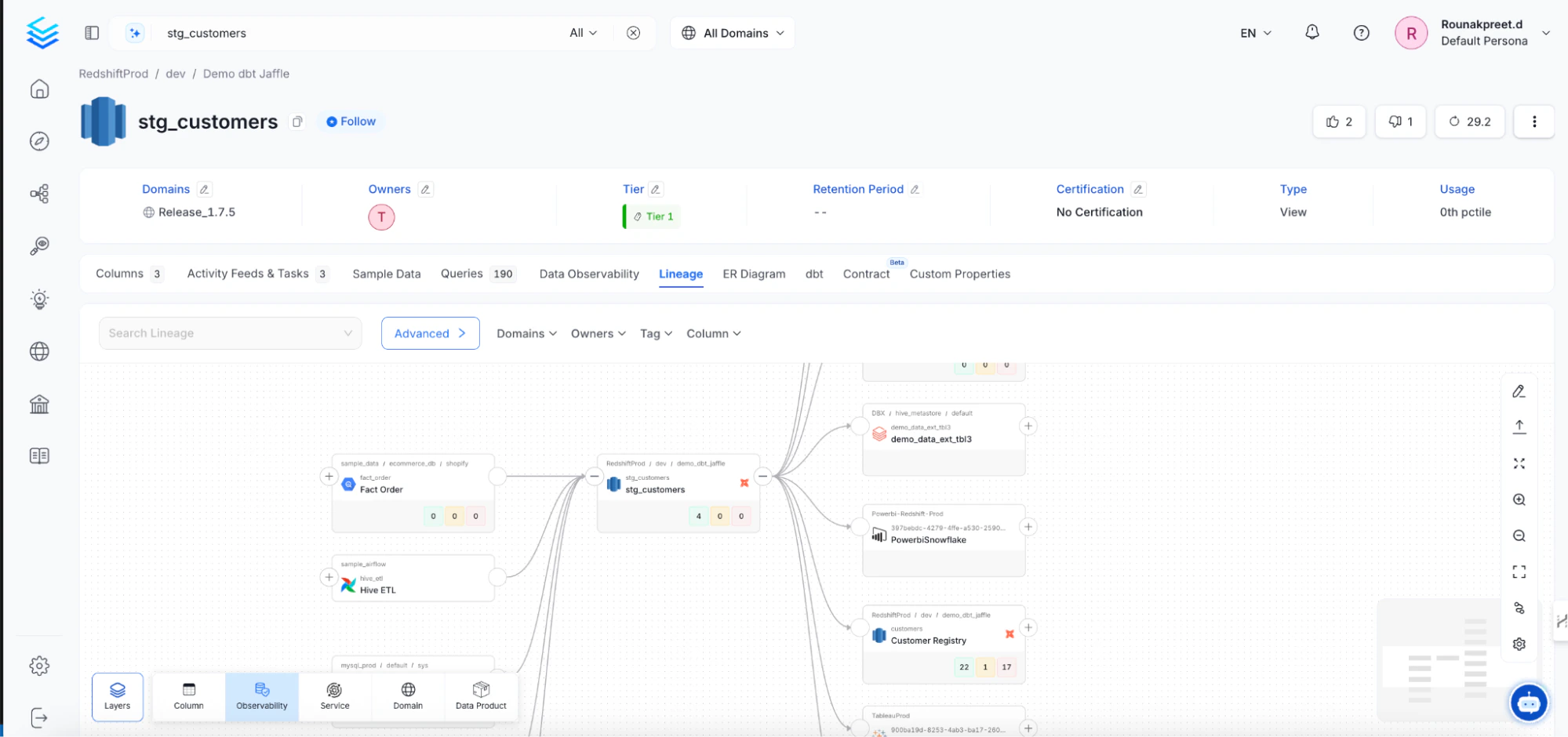 Observability Layer in Lineage