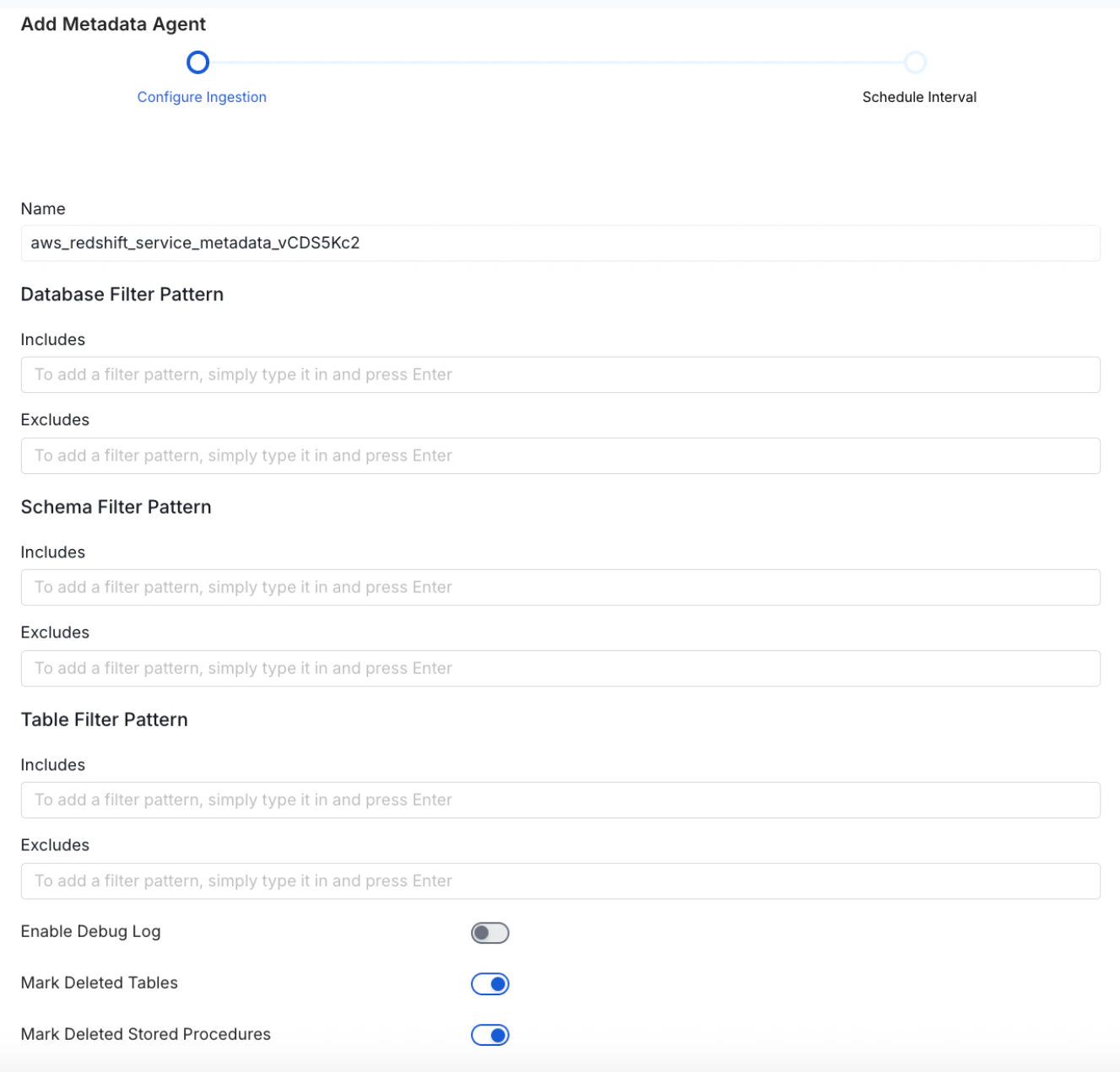 Configure Metadata Ingestion
