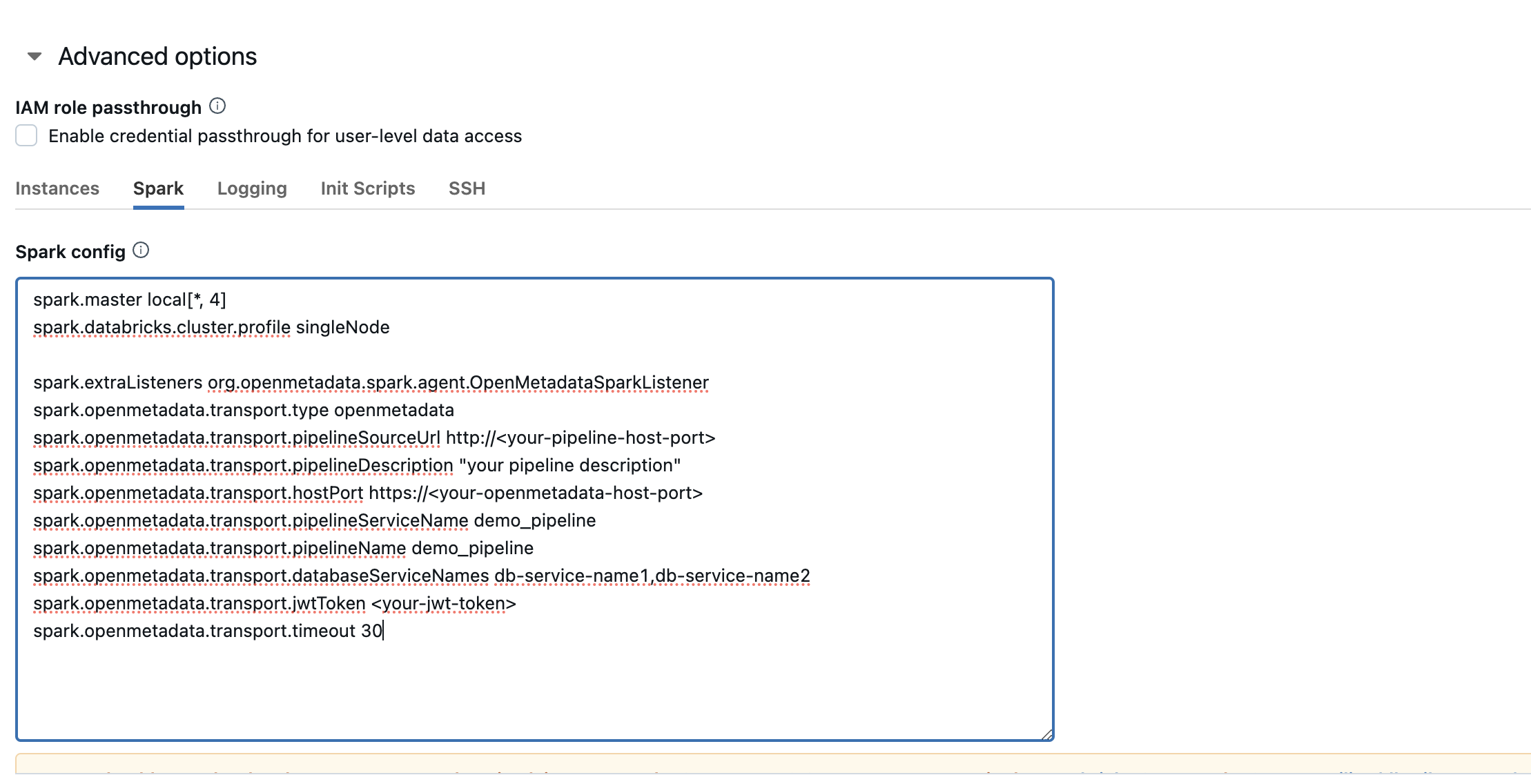 Spark Set Config