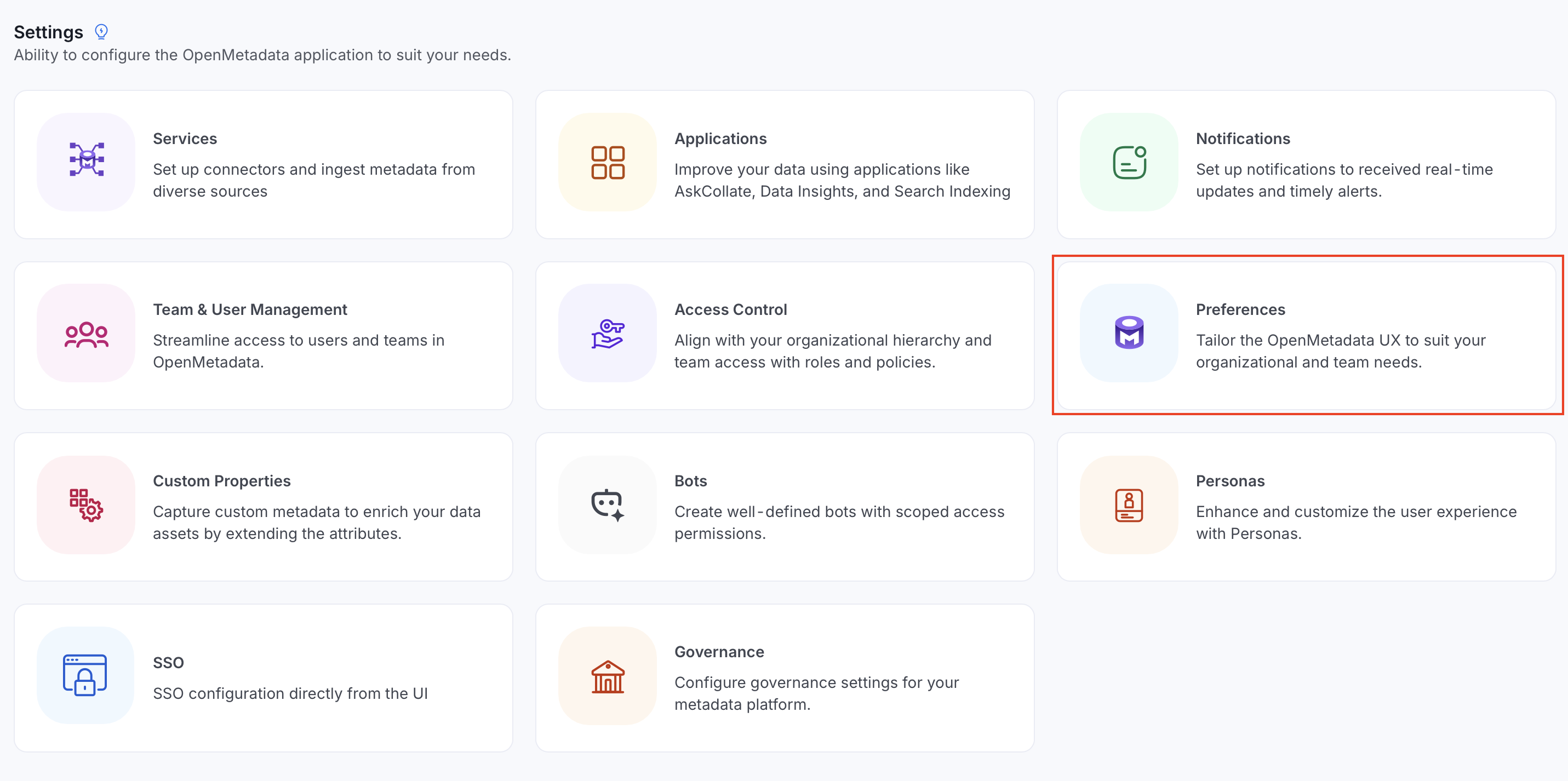 Navigate to Settings > Preferences