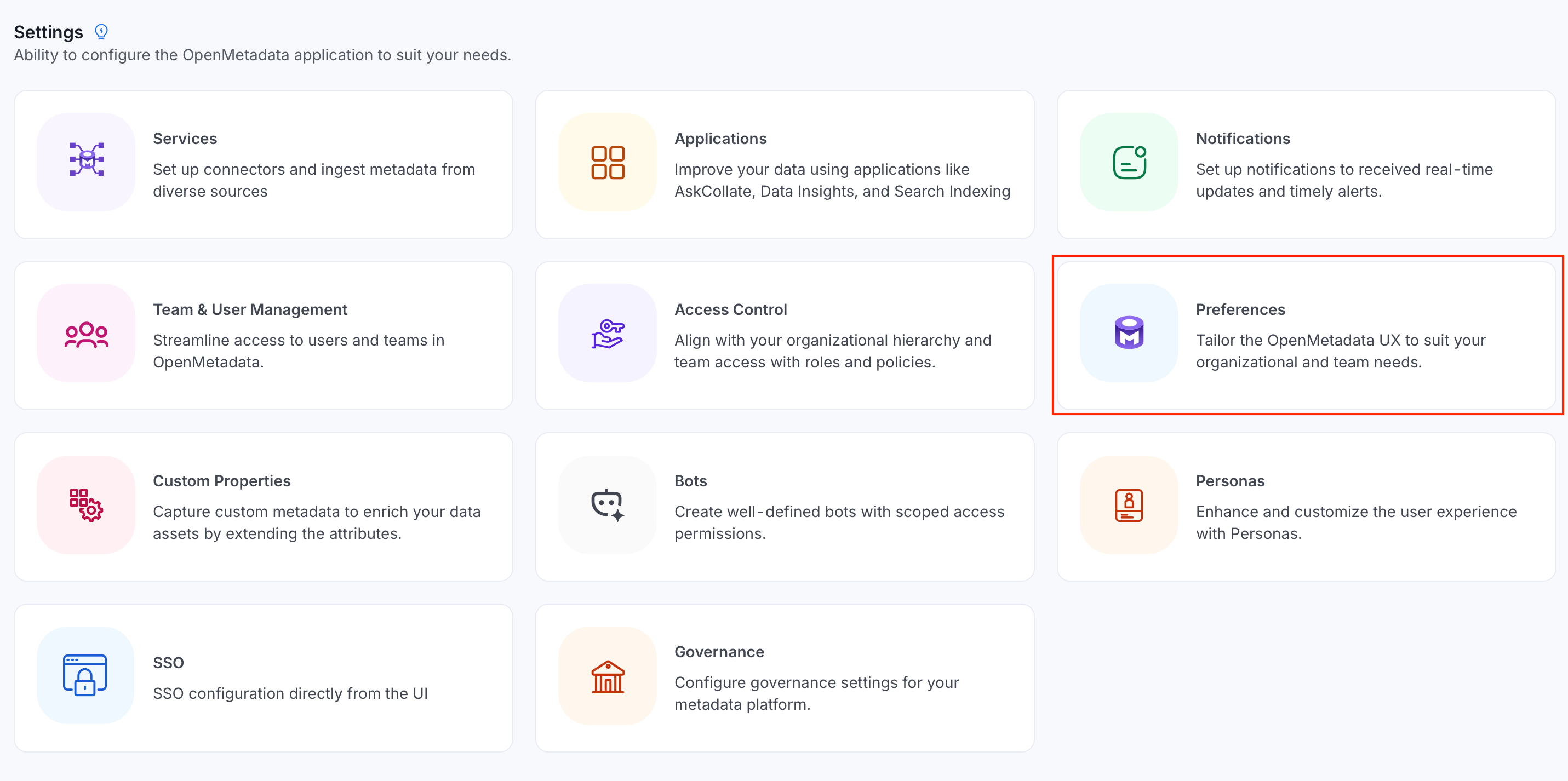 Navigate to Settings > Preferences
