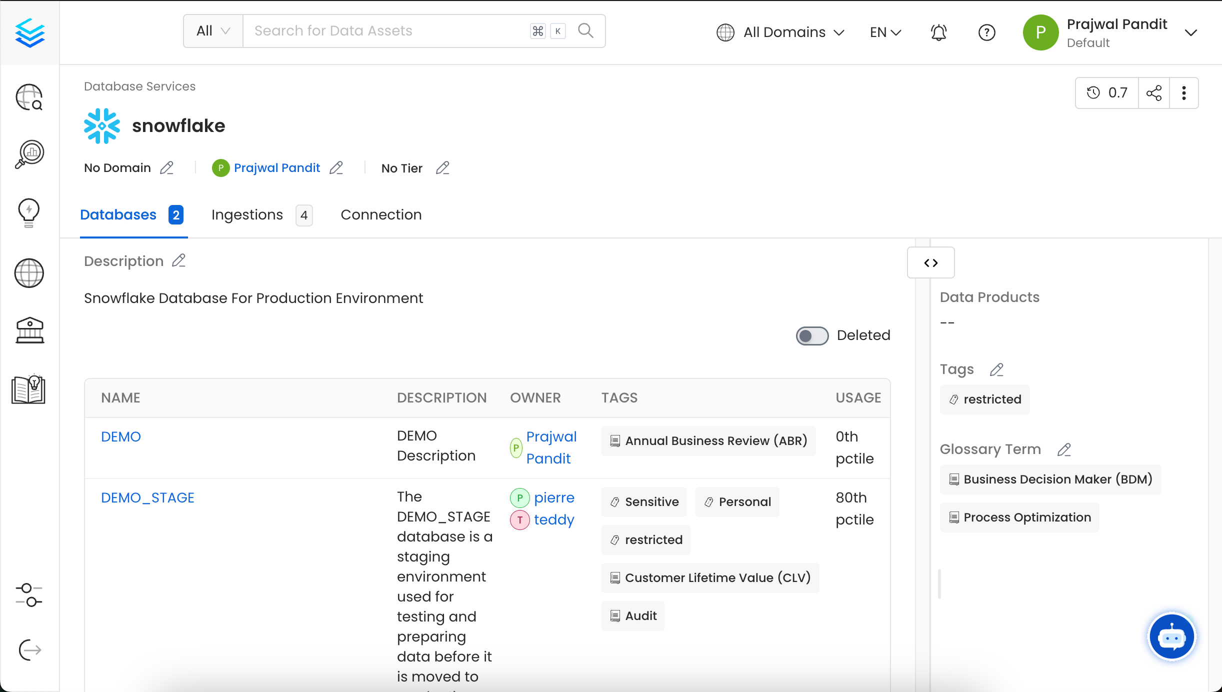 Database Service Import successful
