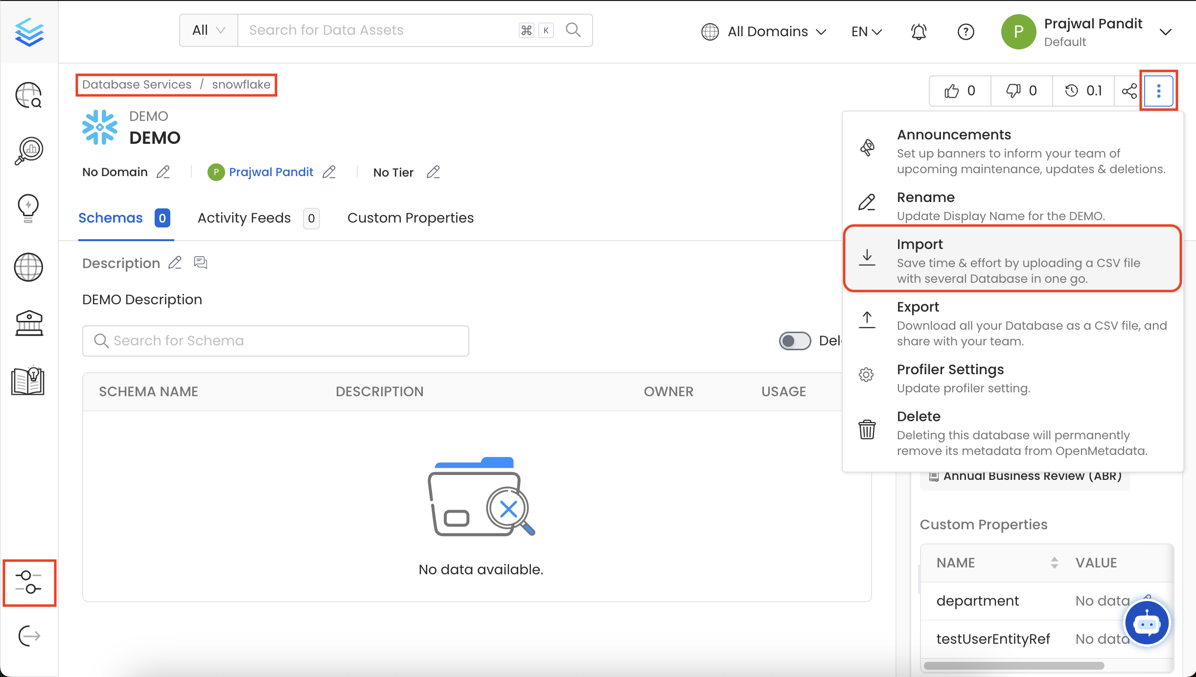 Import a Database