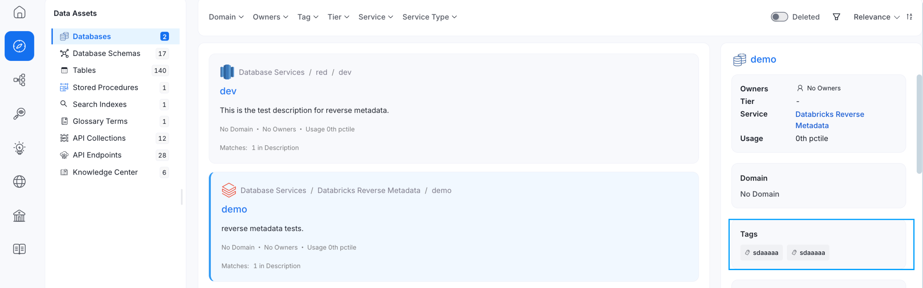 Tagged Data Assets