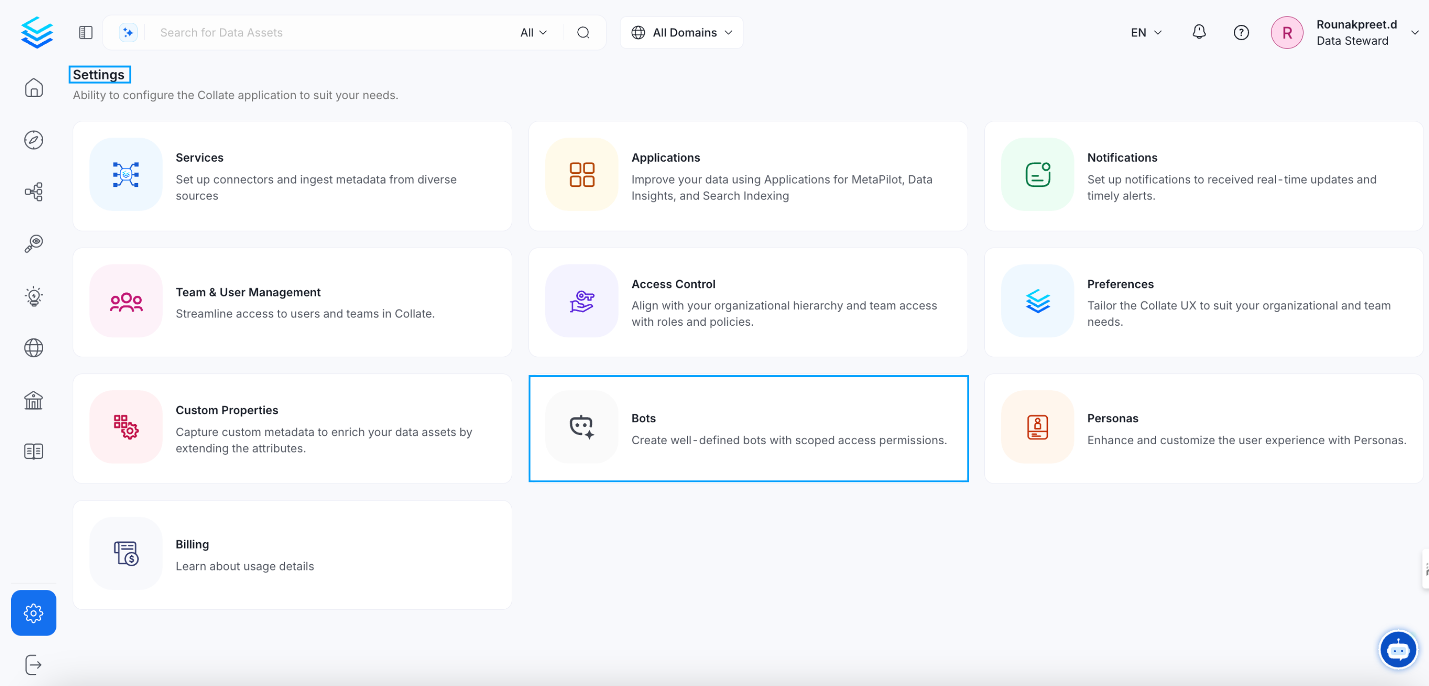 Settings Page