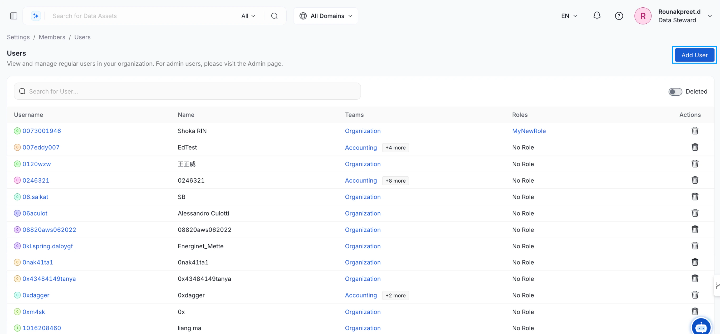 Users Navigation