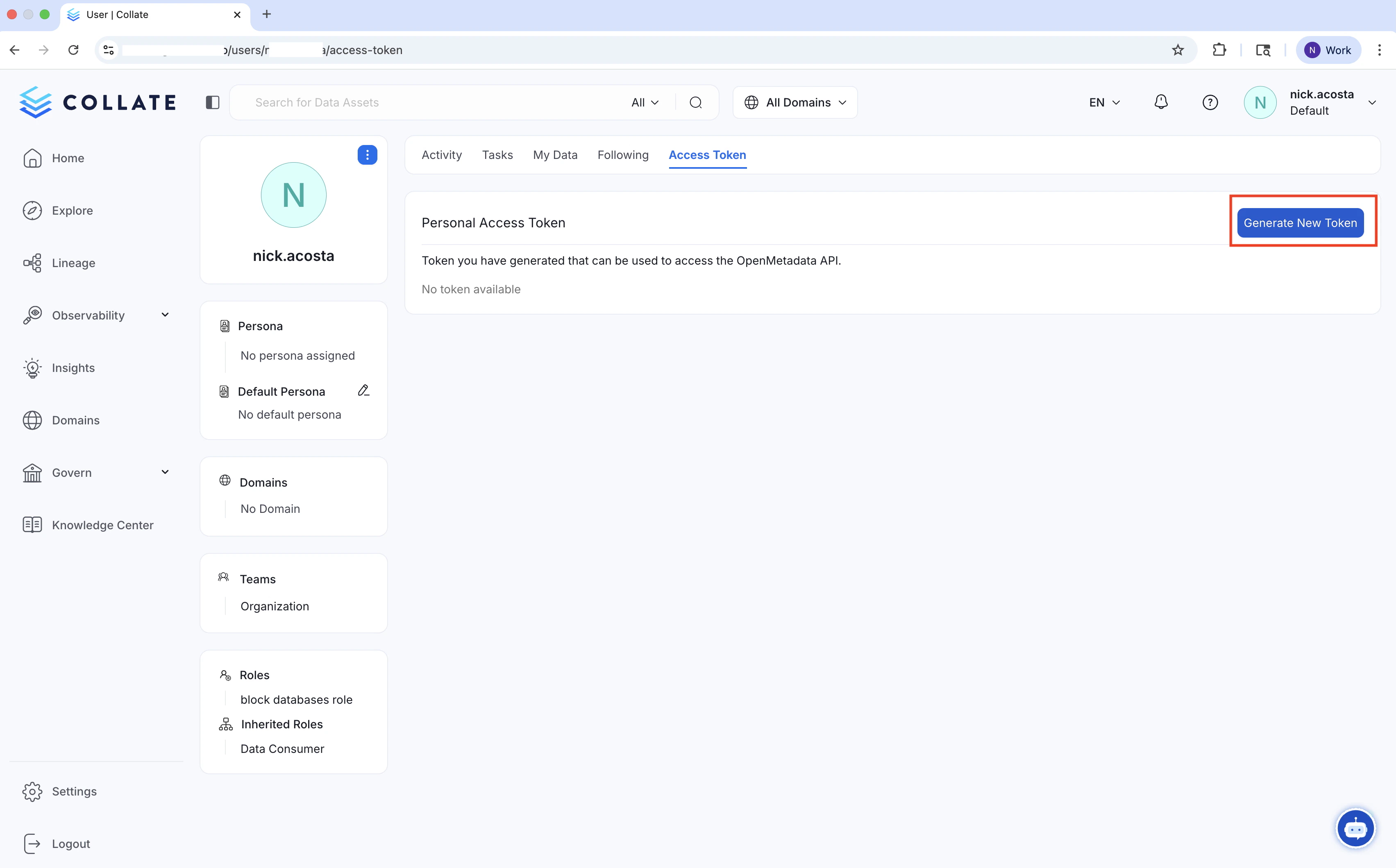 Generate New Token