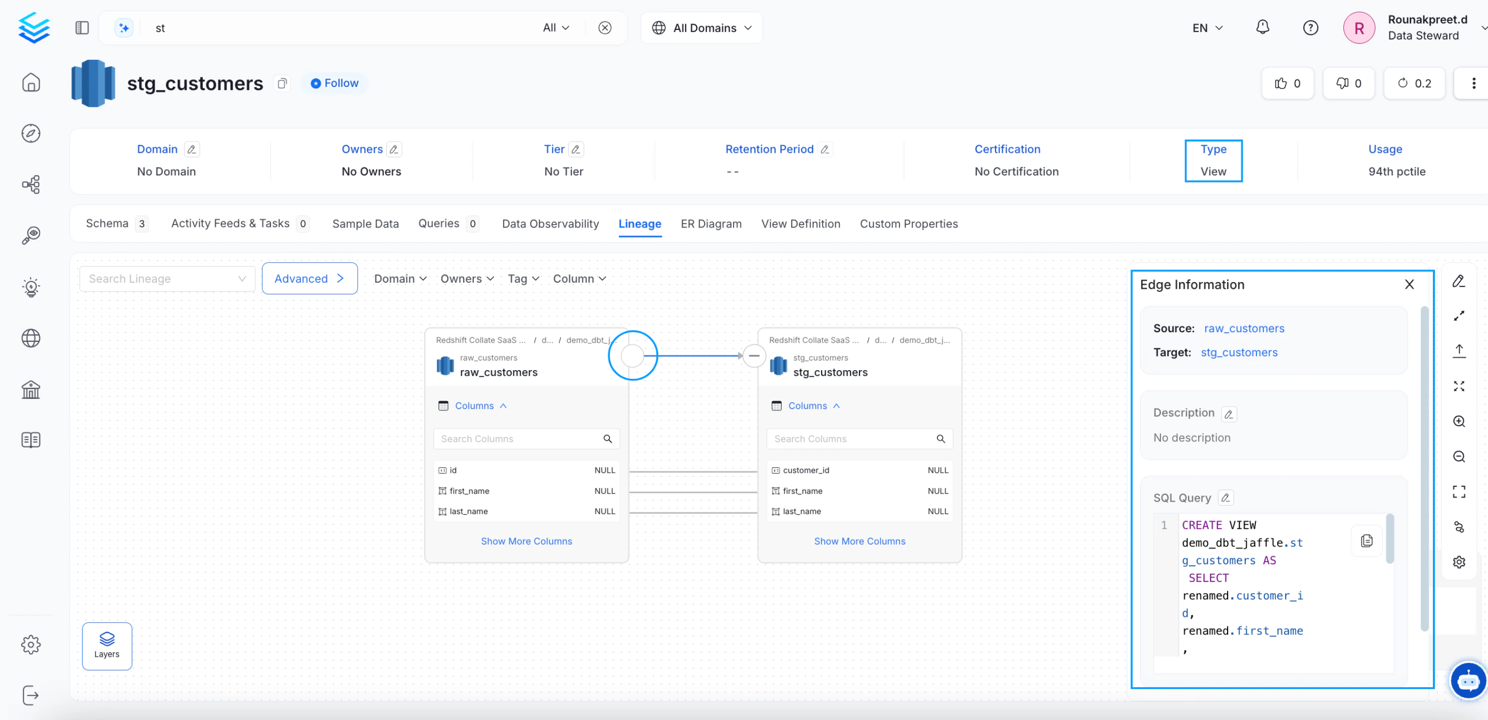 Edge Information: Source and Target