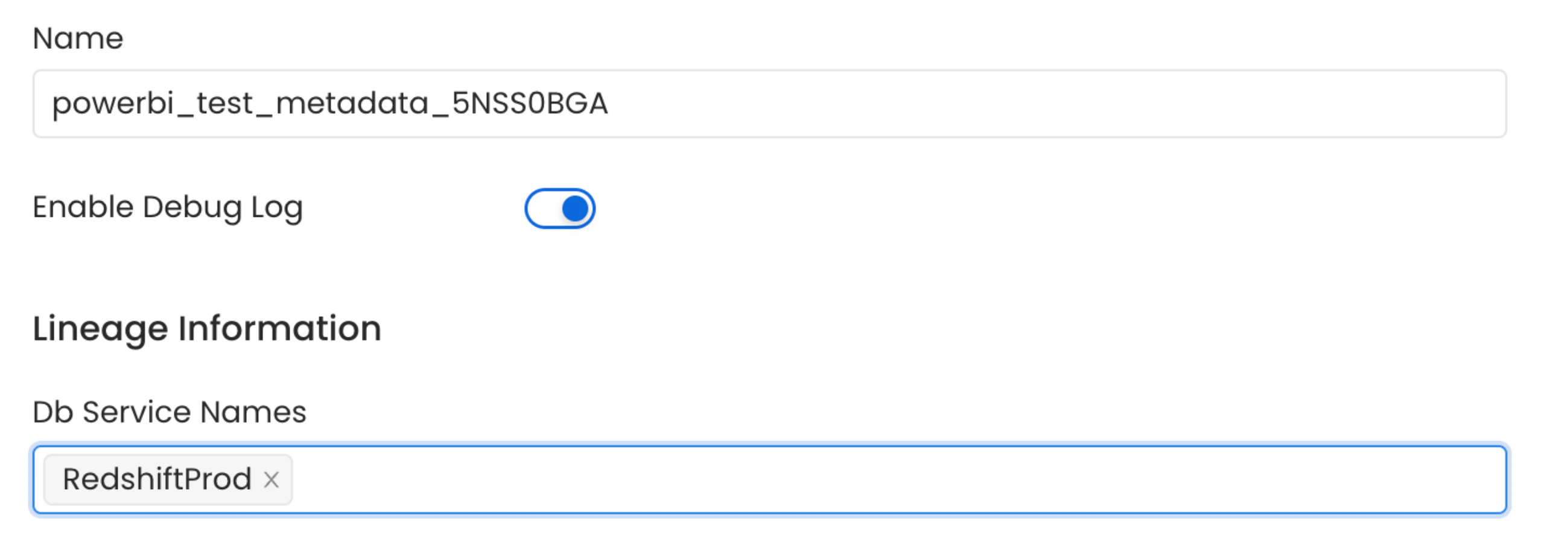 lineage in dashboard