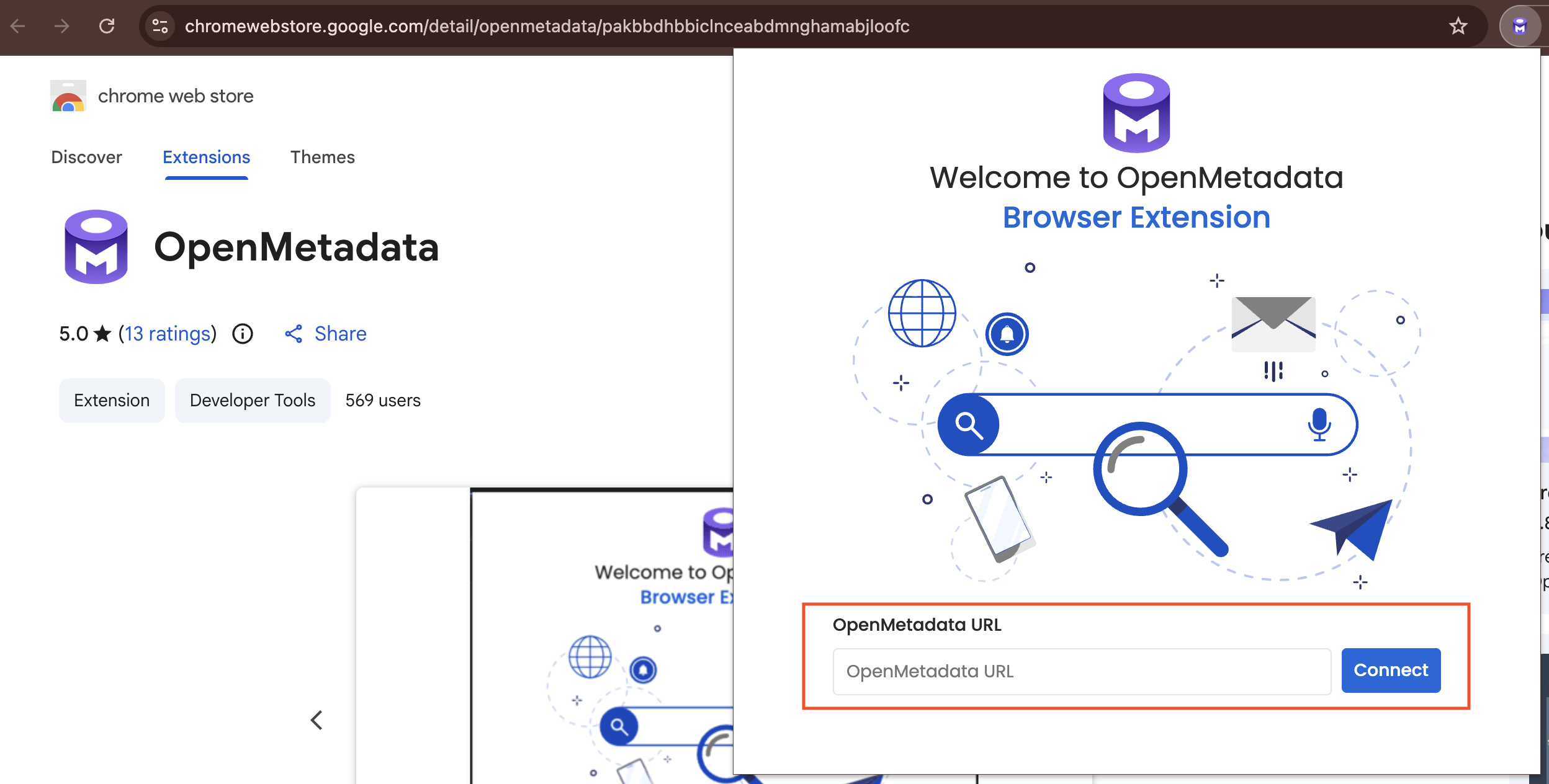 Connecting the OpenMetadata extension to your instance