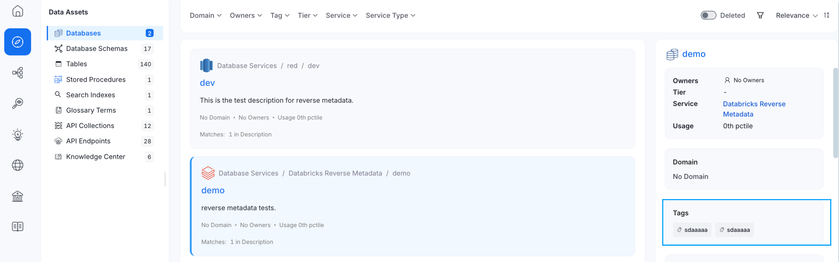Tagged Data Assets