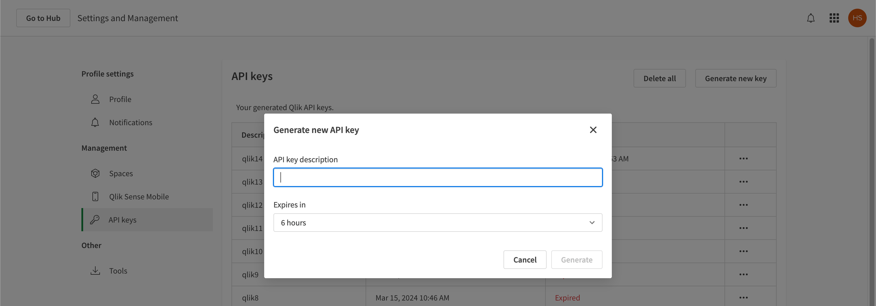 Provide API Key Details