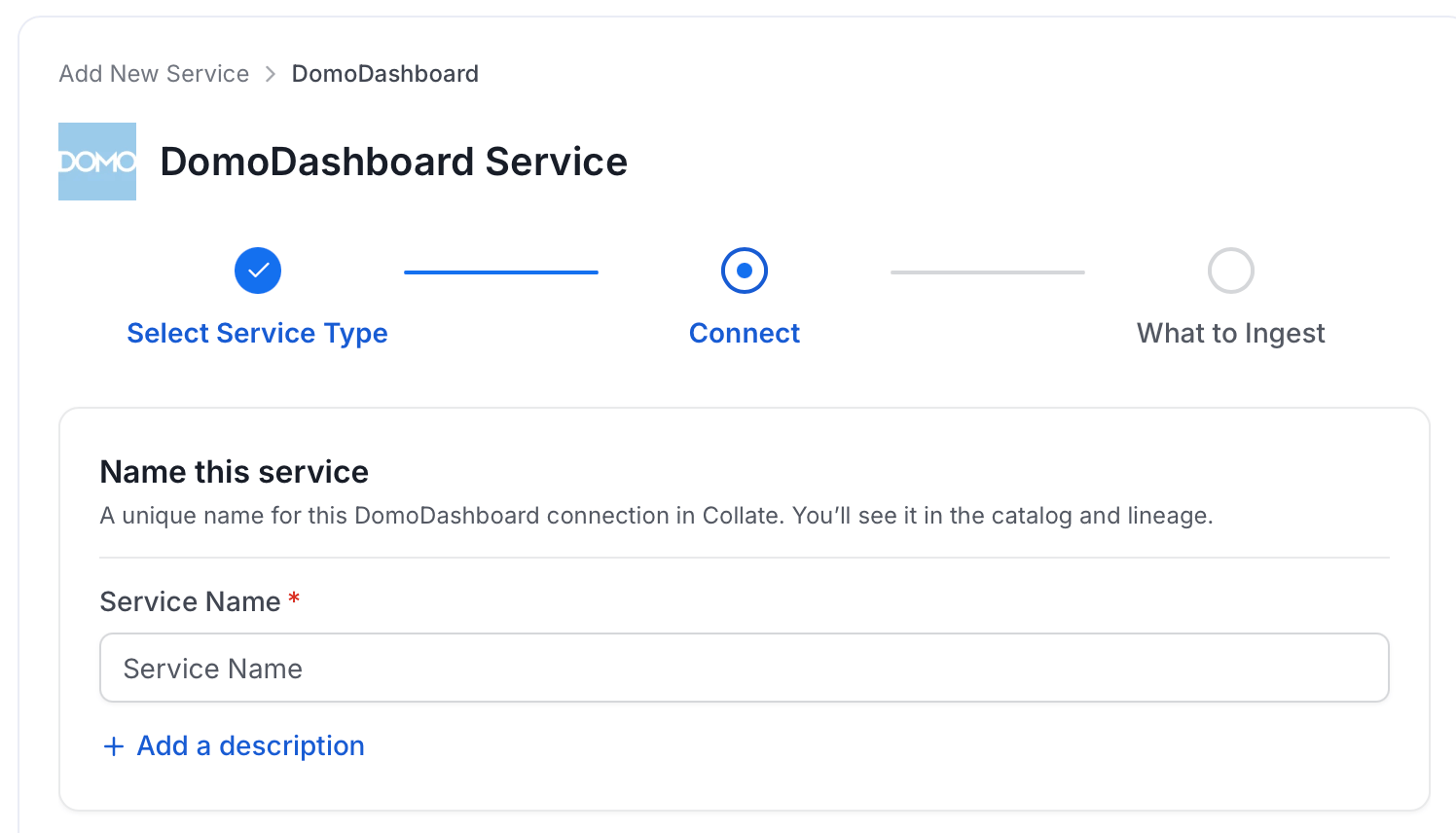 Add New Service Name