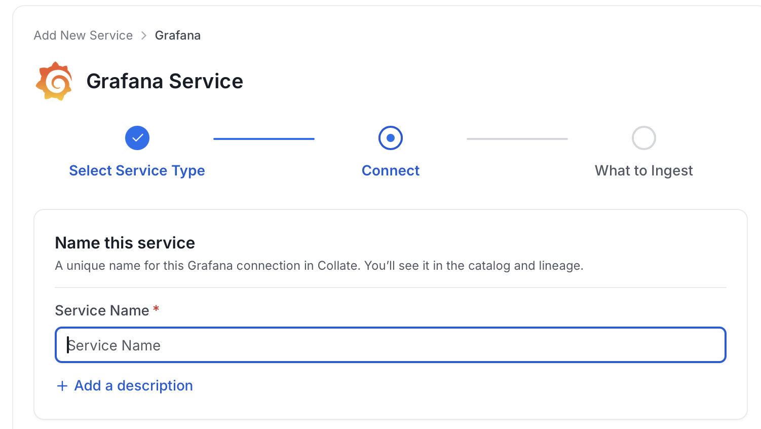 Add New Service Name